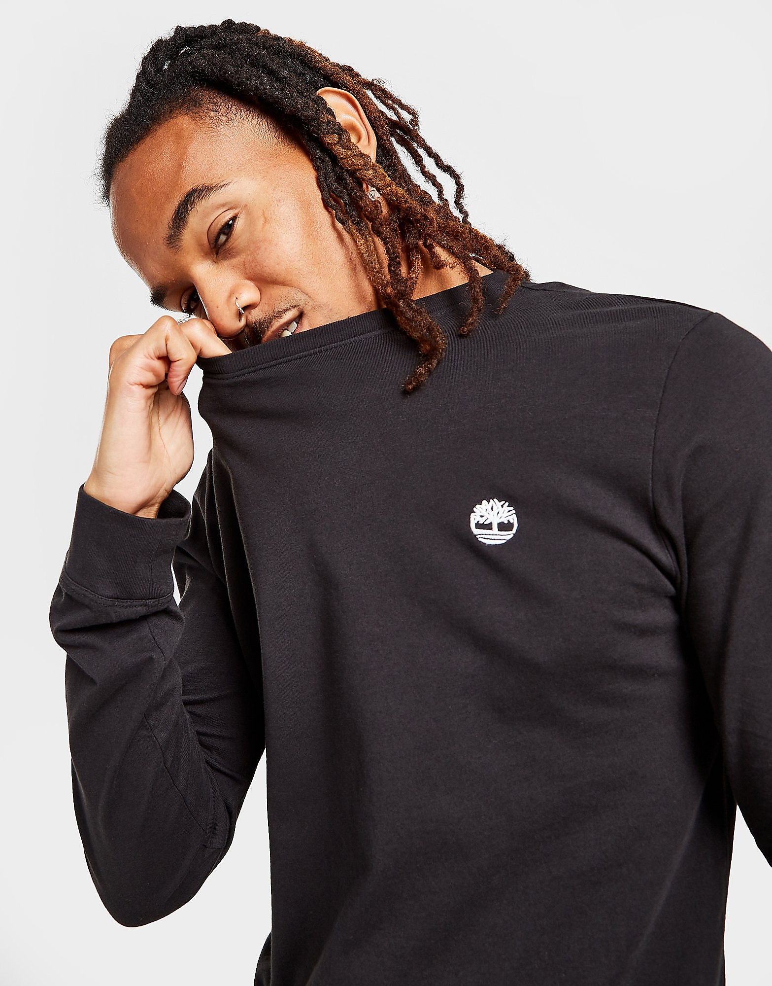 

Timberland Dunstan Long Sleeve T-Shirt - Black - Mens, Black