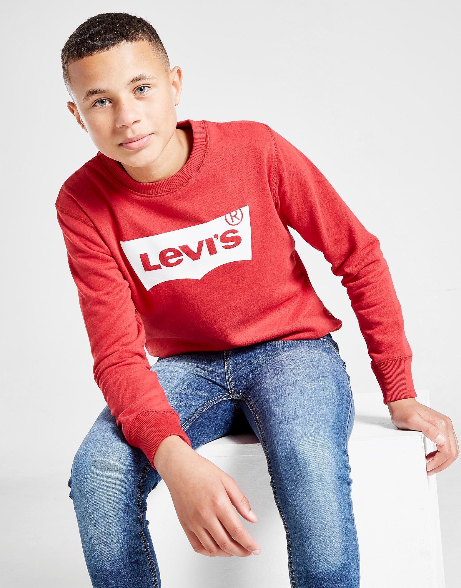

Levis Batwing Crew Sweatshirt Junior - Red - Kids, Red