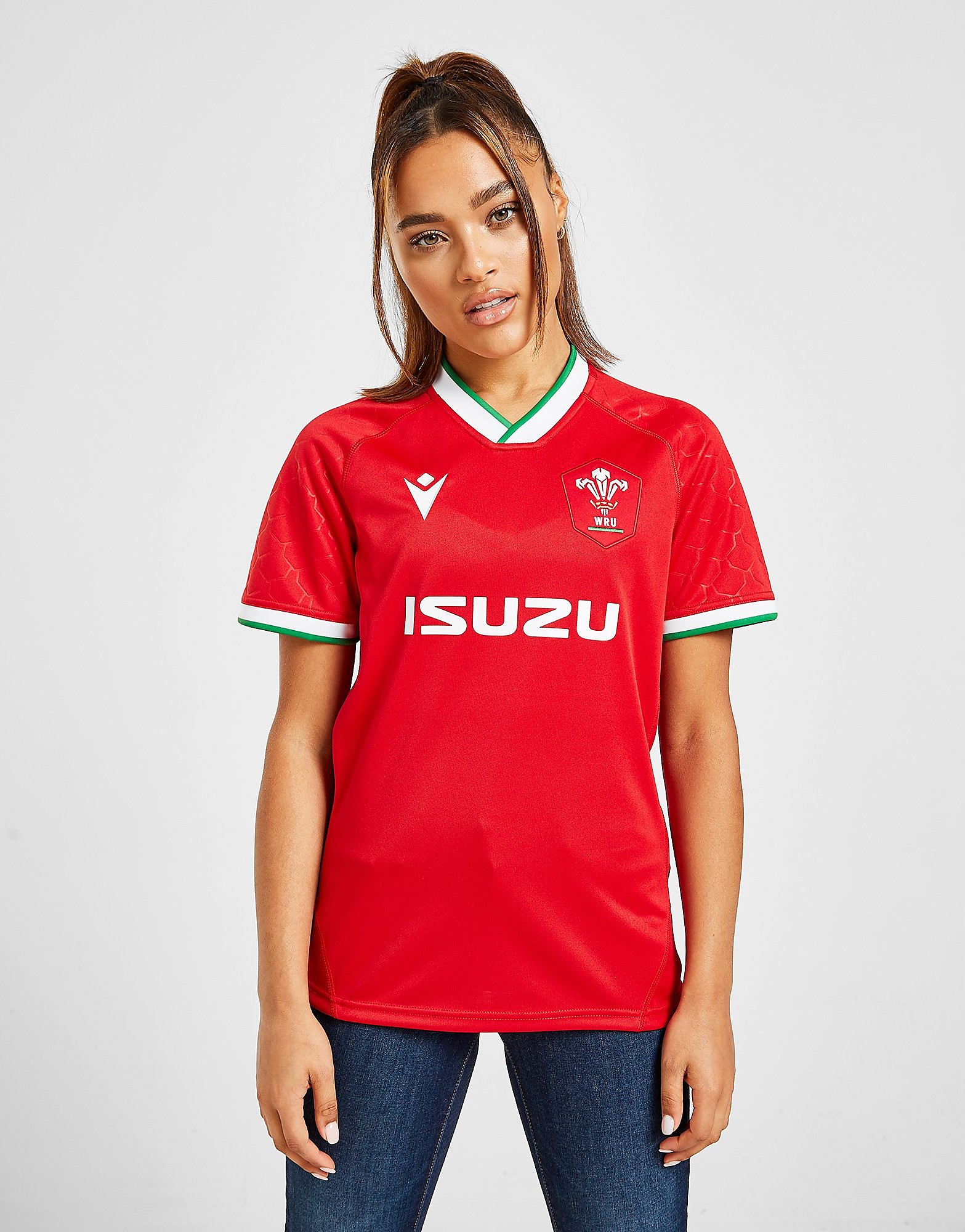 

Macron Wales RU 2020/21 Home Replica Shirt Women's - Red, Red