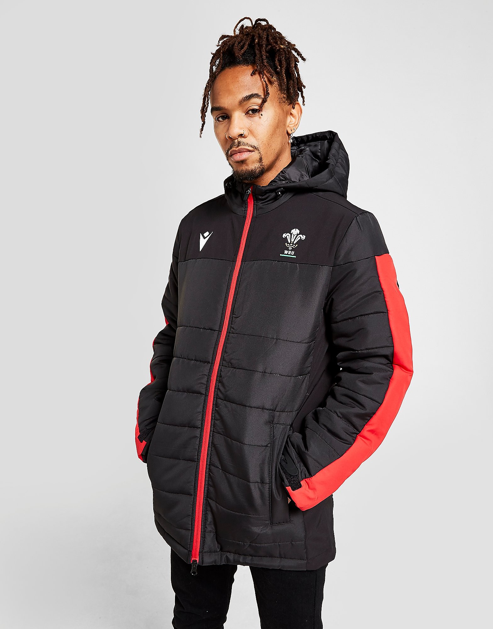 

Macron Wales RU Travel Jacket - Black - Mens, Black