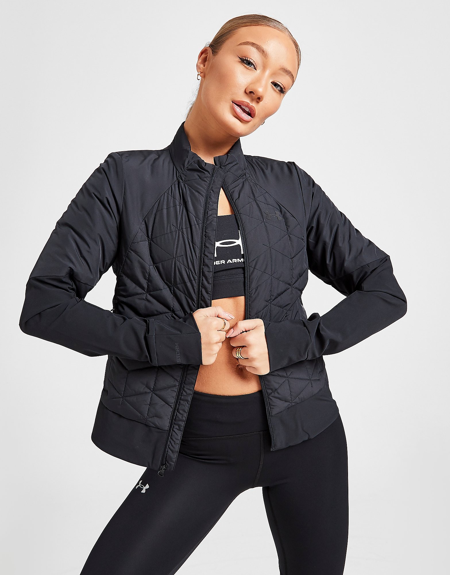 

Under Armour Hybrid Run Jacket - Black - Womens, Black