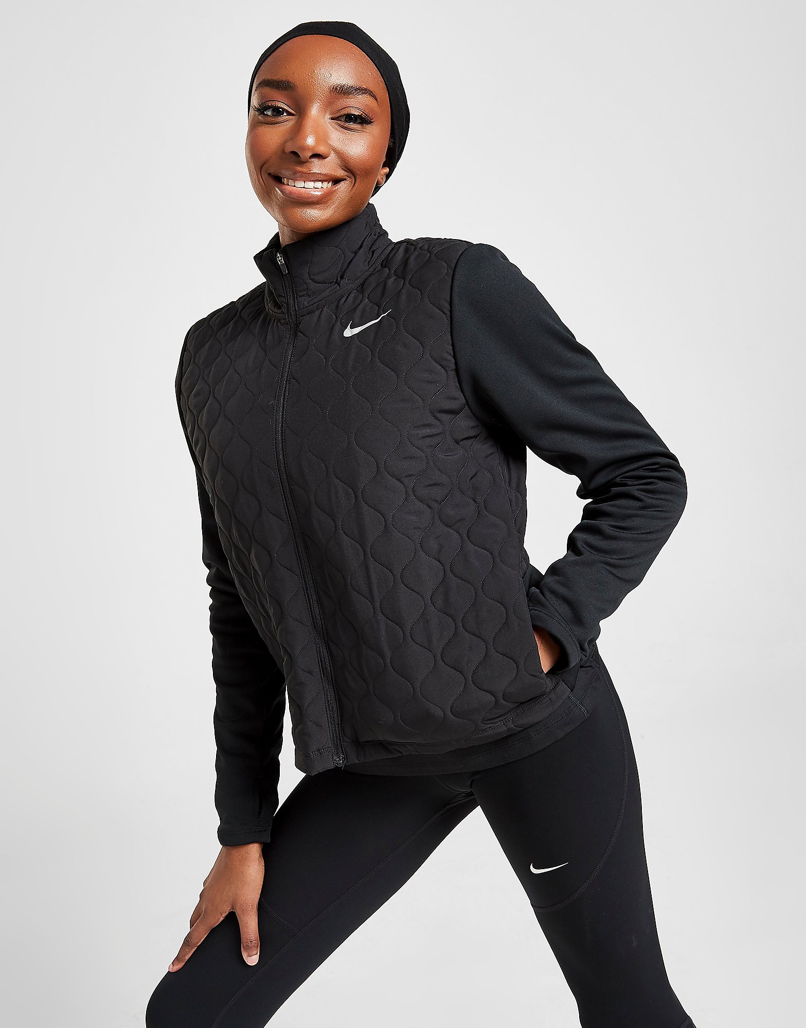 

Nike Running Aero Quilt Jacket - Black - Womens, Black
