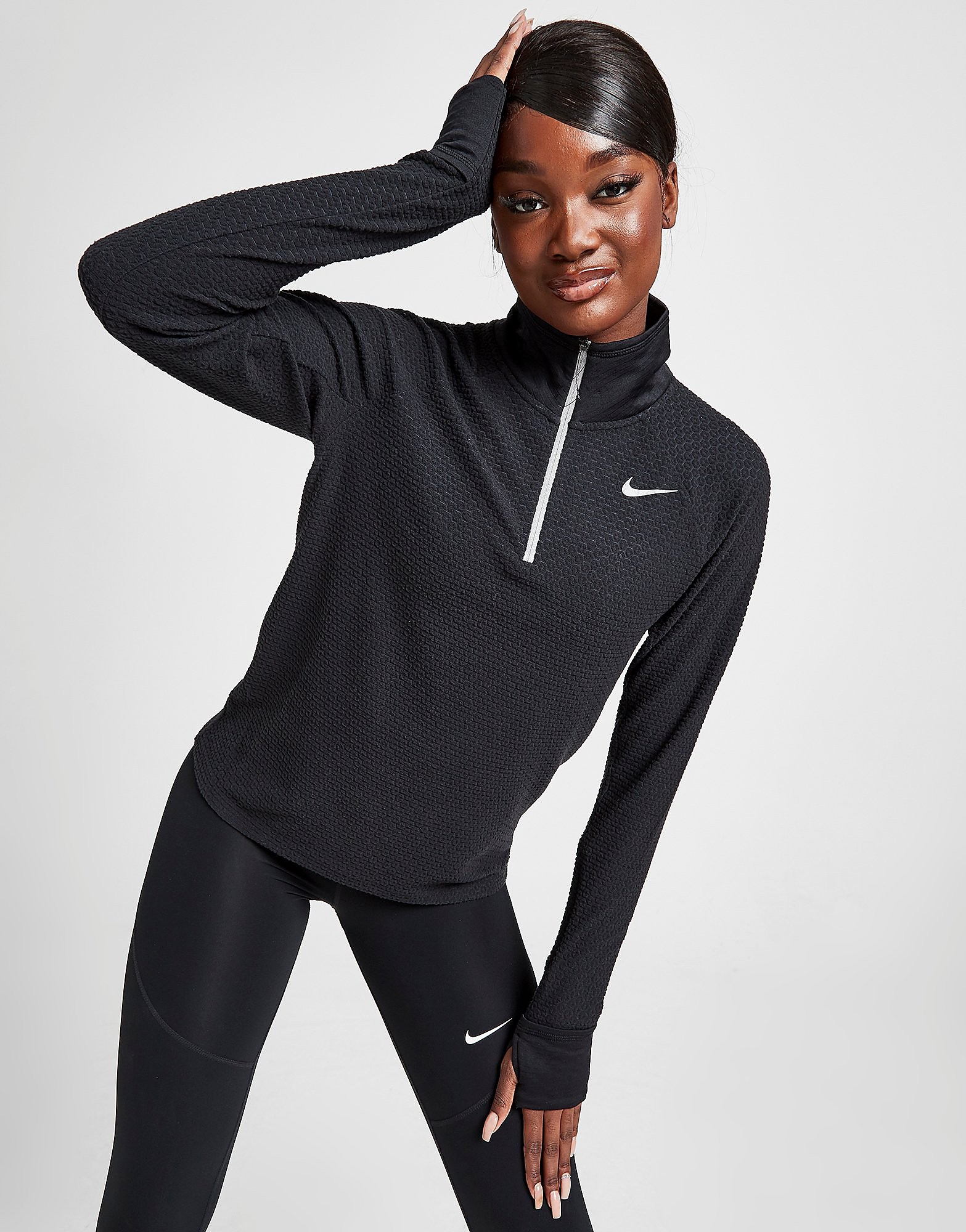 

Nike Run Sphere 1/4 Zip Track Top - Black/Silver - Womens, Black/Silver