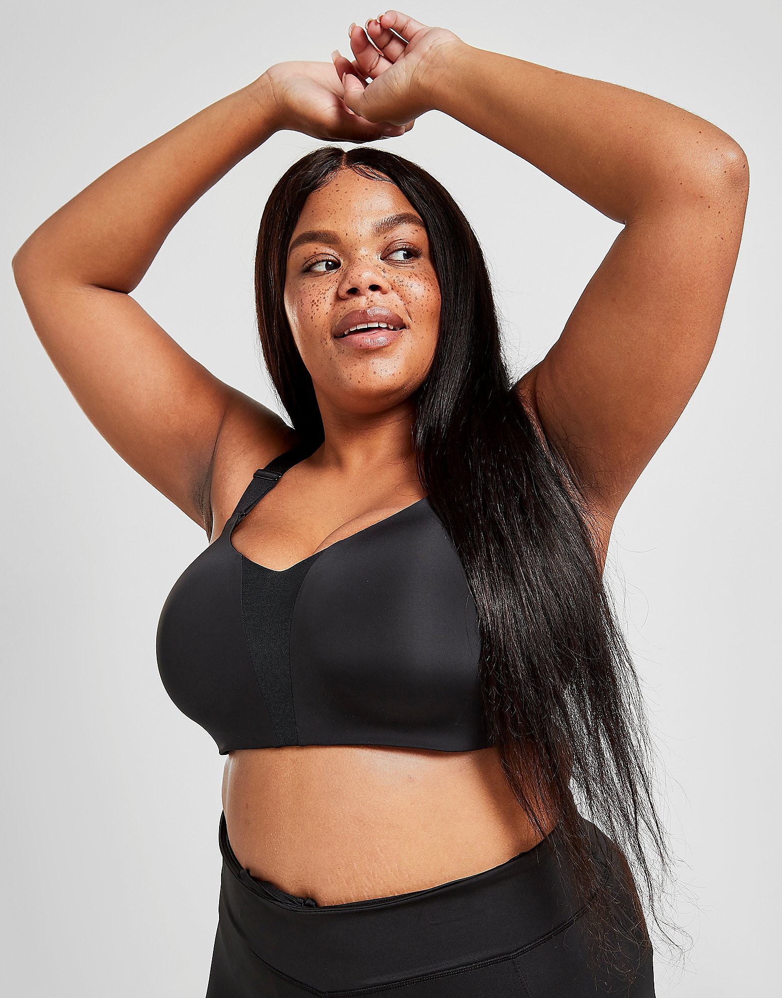 

Nike Plus Size Rival Training Bra - Black/Black/White - Womens, Black/Black/White
