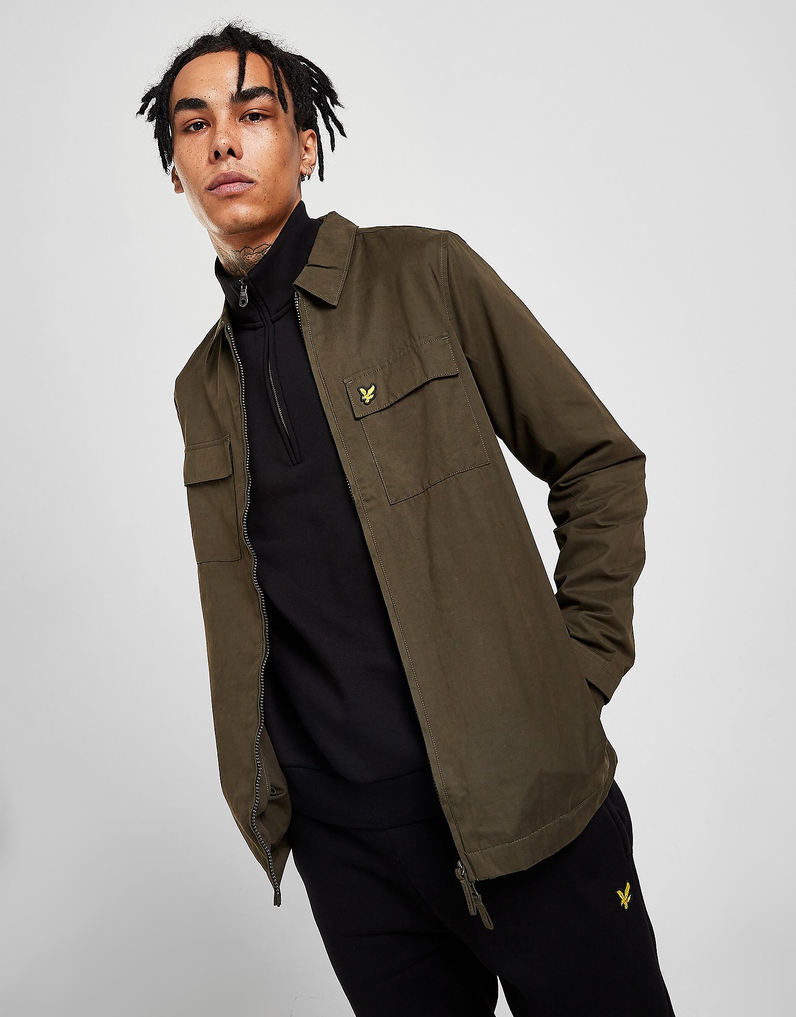 

Lyle & Scott Cotton Nylon Overshirt - Green/Olive - Mens, Green/Olive