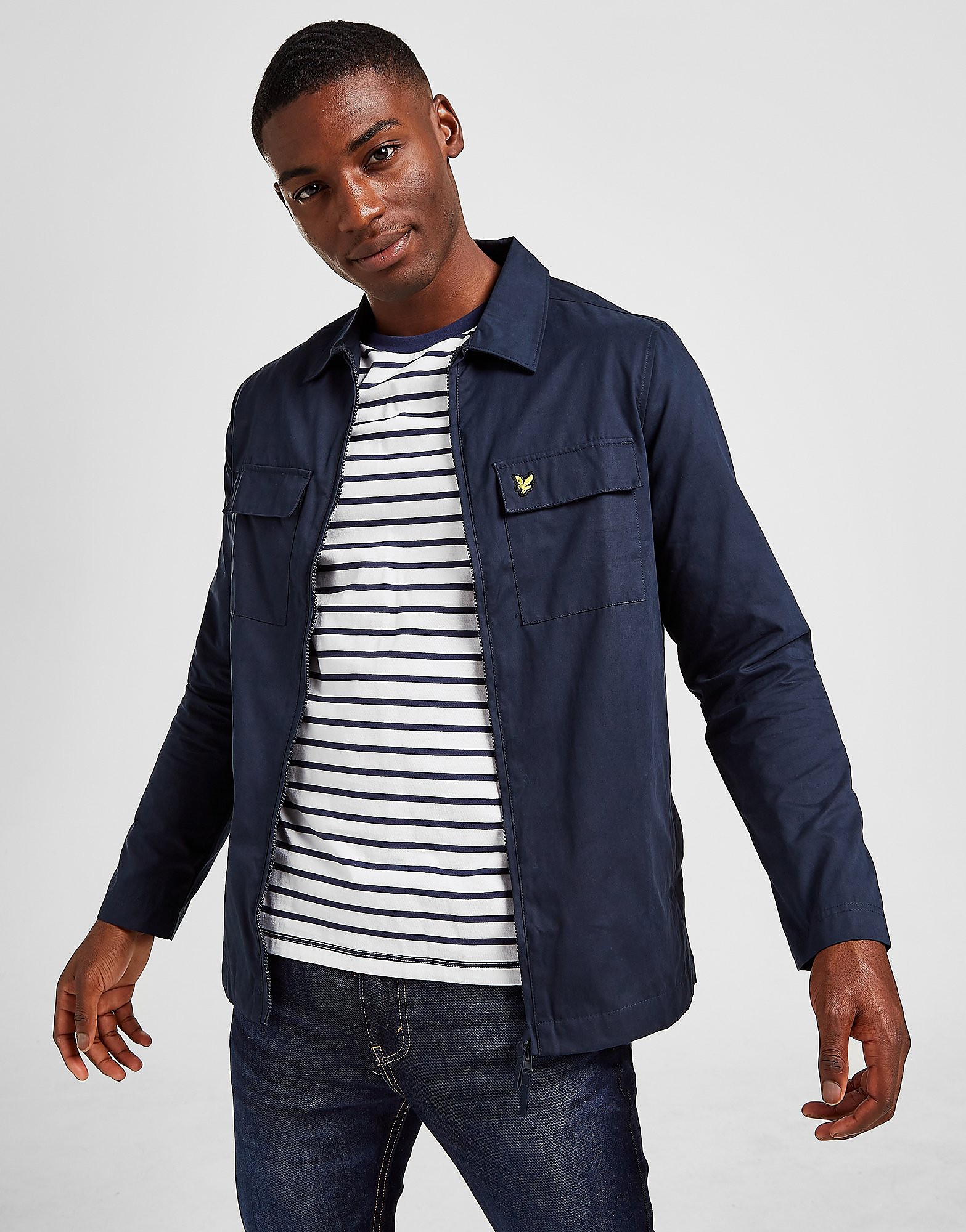 

Lyle & Scott Cotton Nylon Overshirt - Navy/Navy - Mens, Navy/Navy