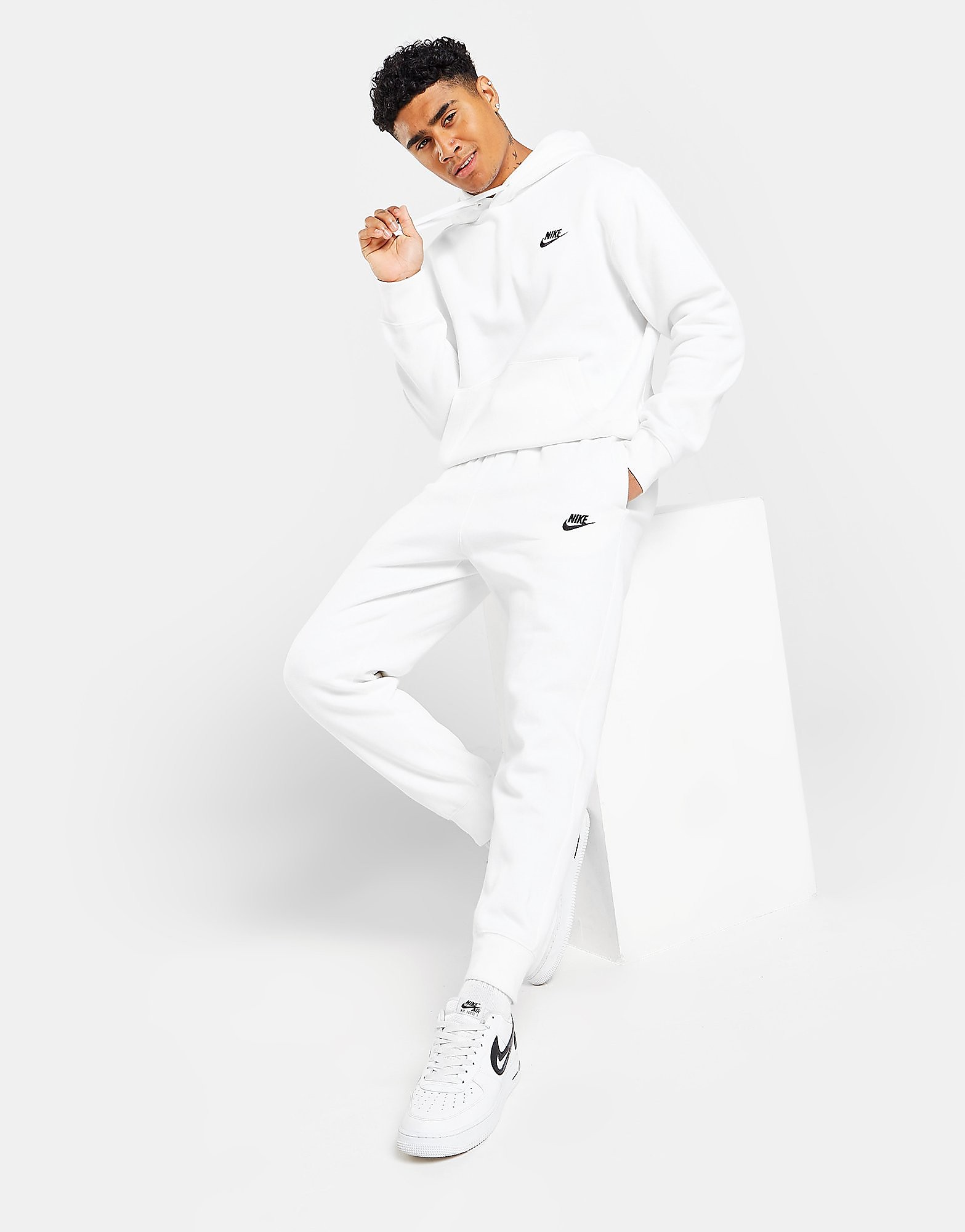 

Nike Foundation Fleece Joggers - Only at JD - White/White/Black/Black - Mens, White/White/Black/Black