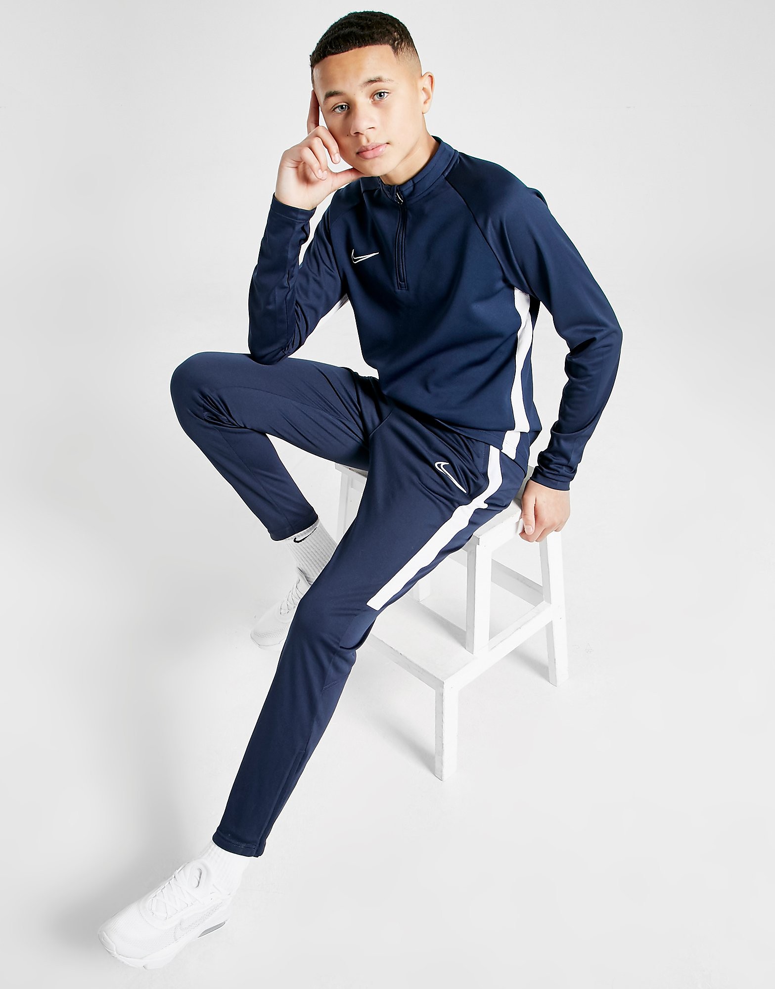 

Nike Academy Drill Top Junior - Obsidian/White/White - Kids, Obsidian/White/White