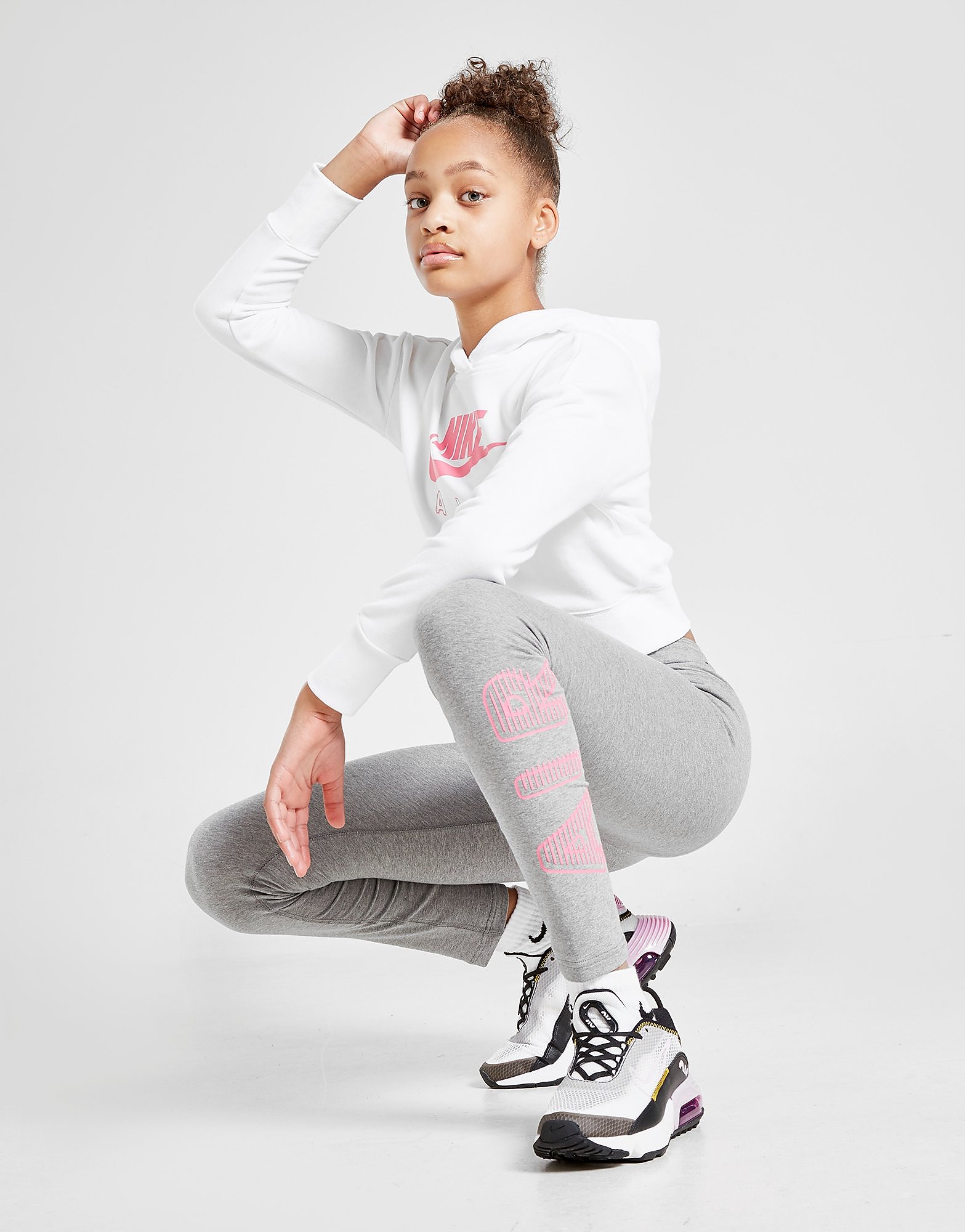 

Nike Air Girls' Bubble Leggings Junior - Grey/Pink - Kids, Grey/Pink
