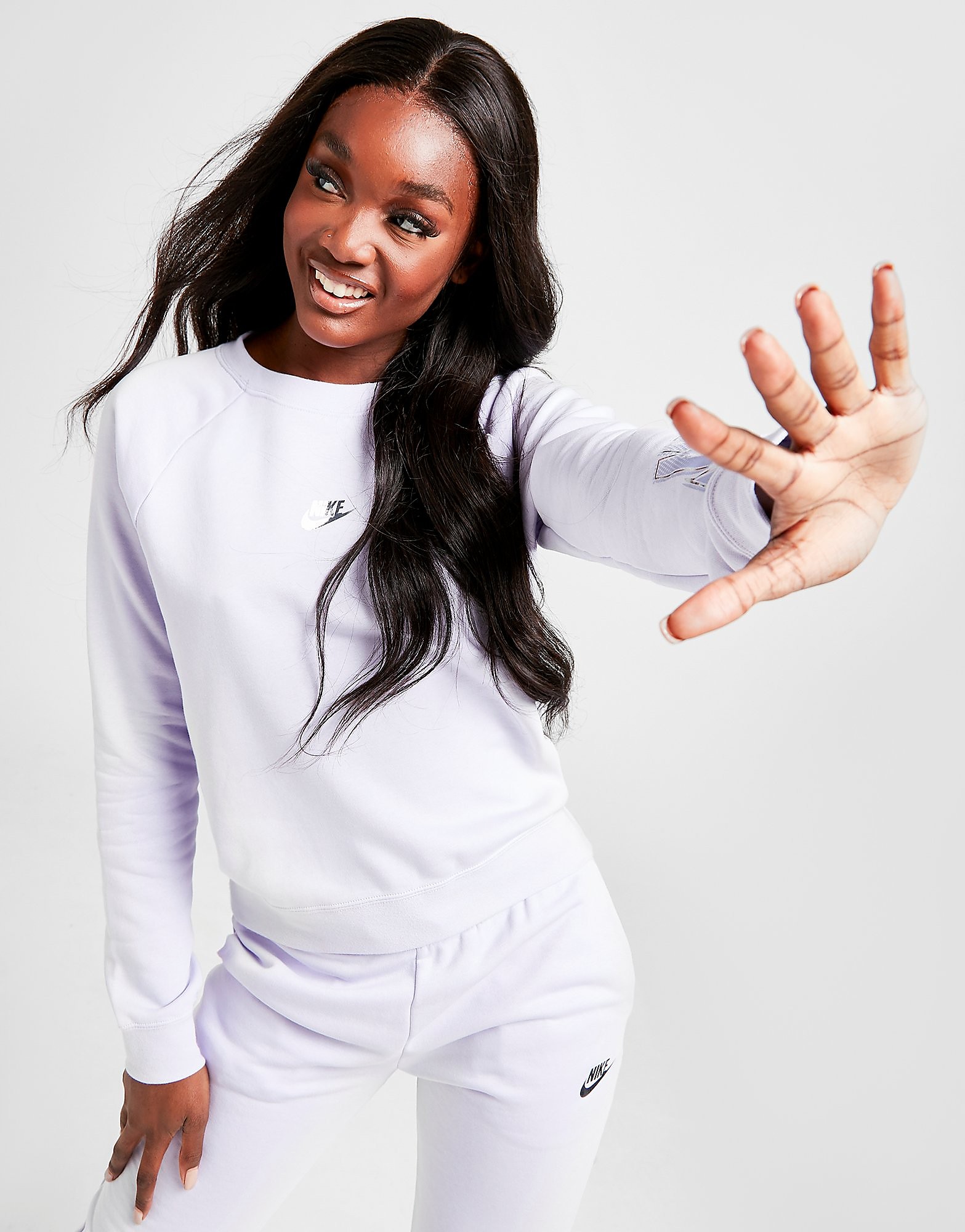 

Nike Metallic Futura Crew Sweatshirt - Only at JD - Purple - Womens, Purple