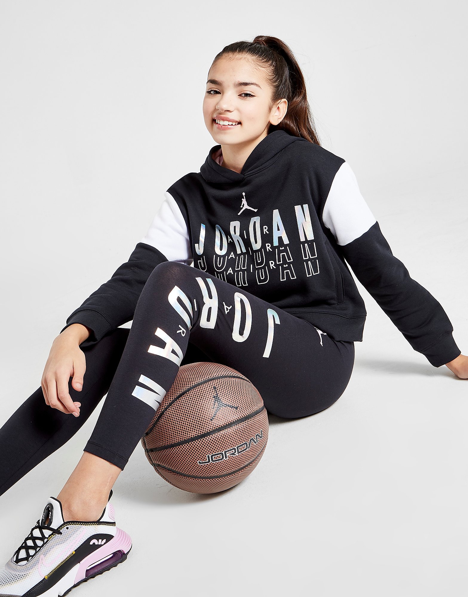 

Jordan Girls' Foil Leggings Junior - Black - Kids, Black