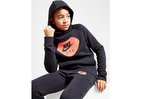 Nike Sweat à capuche de football en tissu Fleece Liverpool FC pour Enfant plus âgé - Black/Light Cri