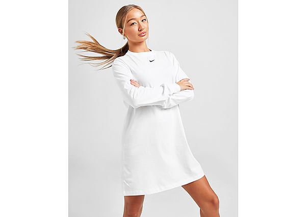 Nike Robe Essential Longues manches Femme - White/Black, White/Black