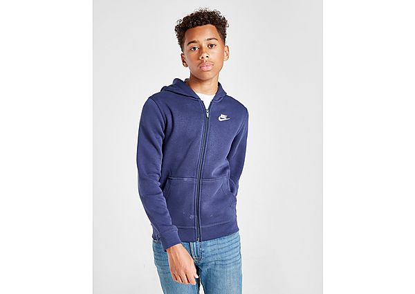 Nike Sweat à capuche Club Full Zip Junior - Midnight Navy/Midnight Navy/White, Midnight Navy/Midnigh