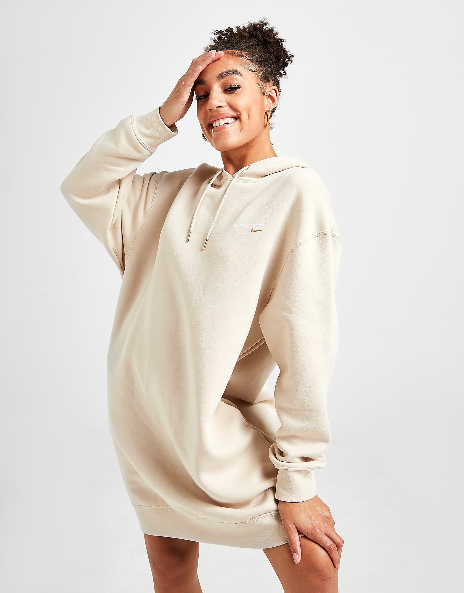 

Nike Swoosh Overhead Hoodie Dress - White - Womens, White