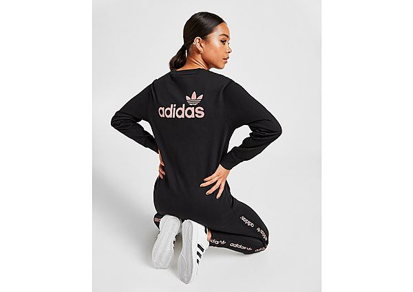 adidas Originals T-Shirt Manches Longues Linear Glossy Femme