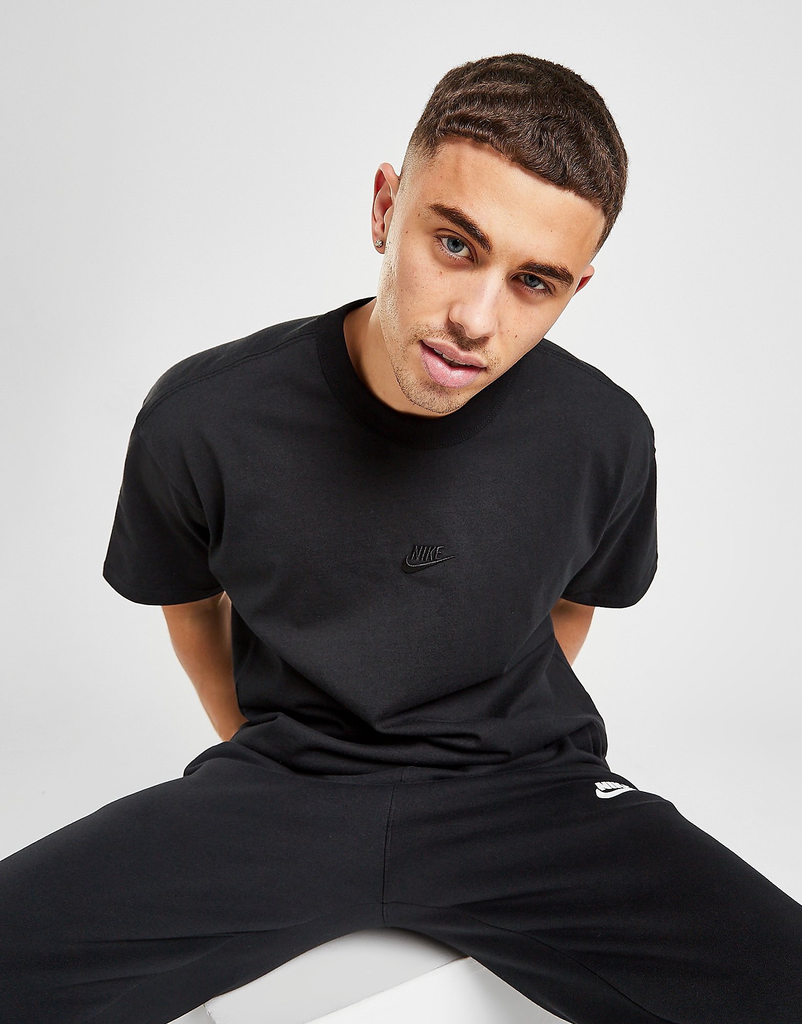 

Nike Premium Essential T-Shirt - Black/Black - Mens, Black/Black