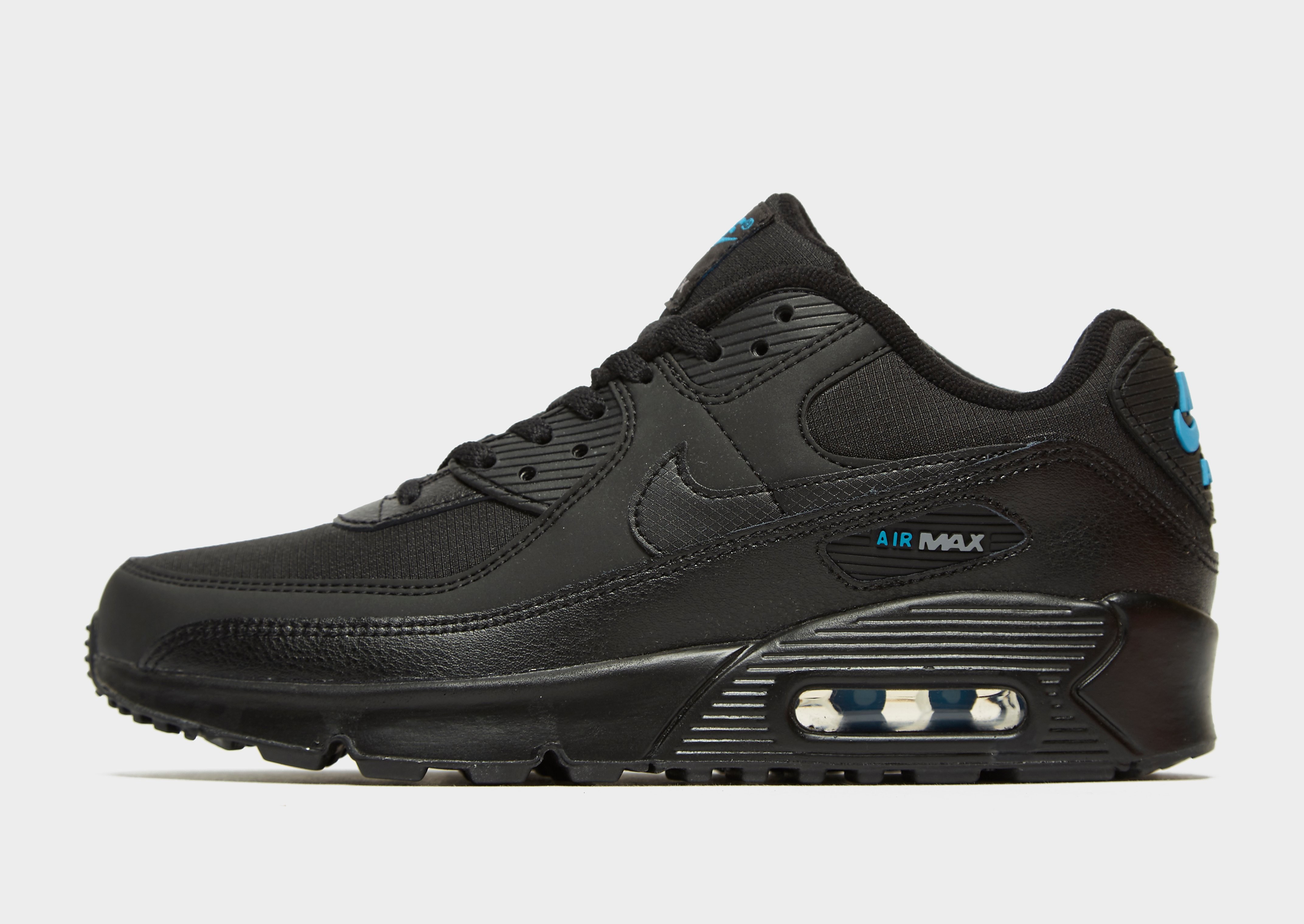 

Nike Air Max 90 Junior - Only at JD - Black/Blue - Kids, Black/Blue