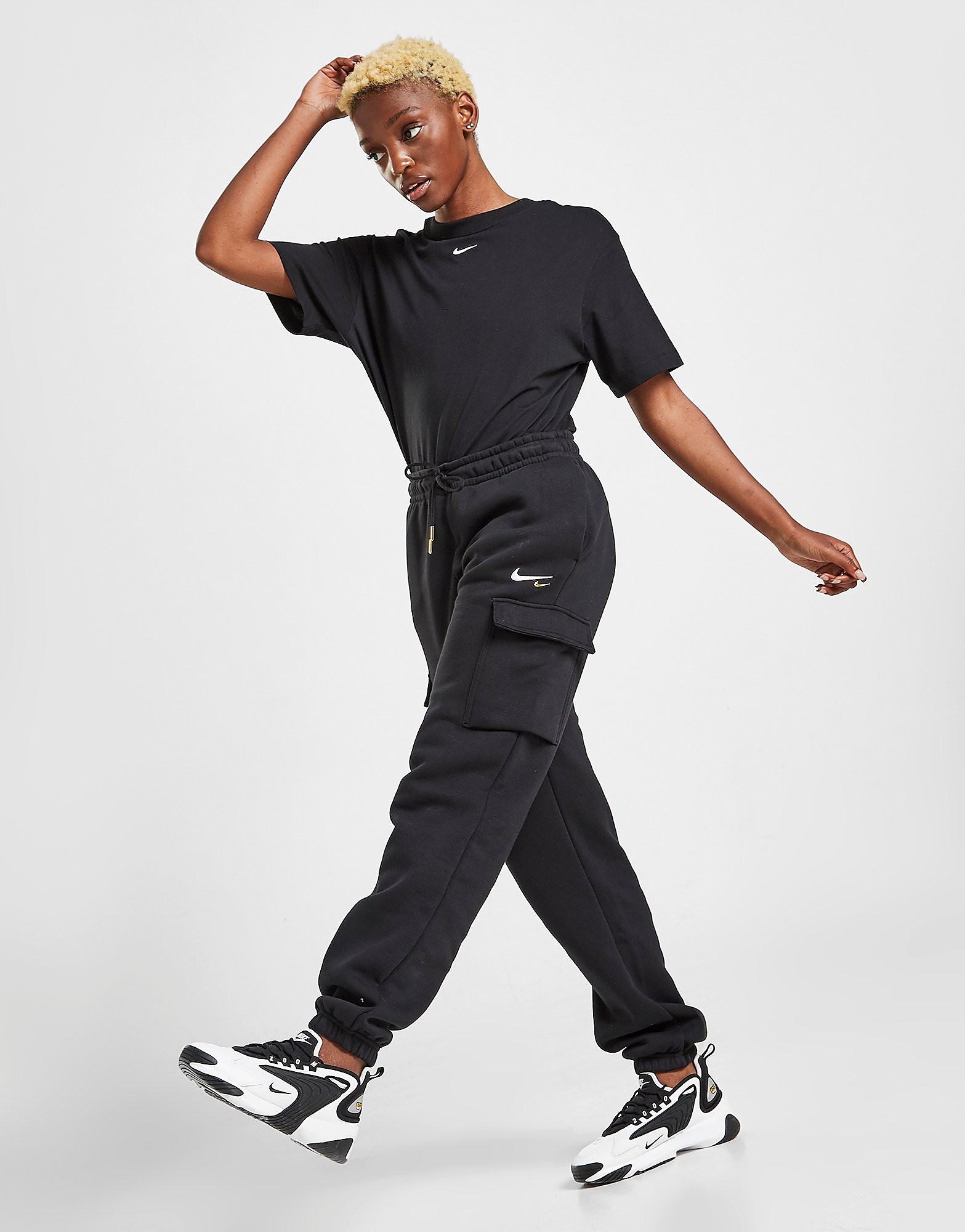 

Nike Swoosh Cargo Fleece Joggers - Black - Womens, Black