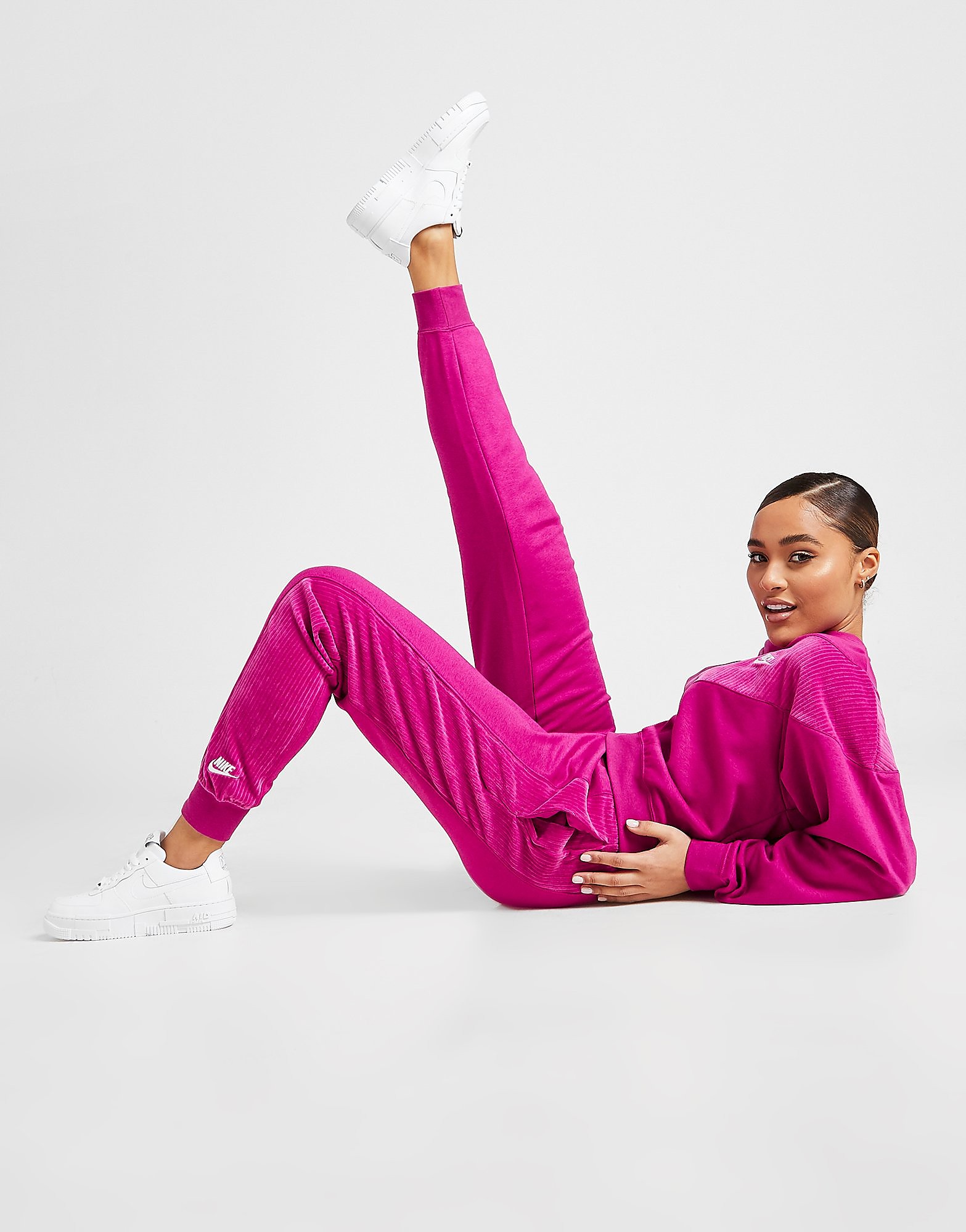 

Nike Heritage Velour Joggers - Cactus Flower/White - Womens, Cactus Flower/White