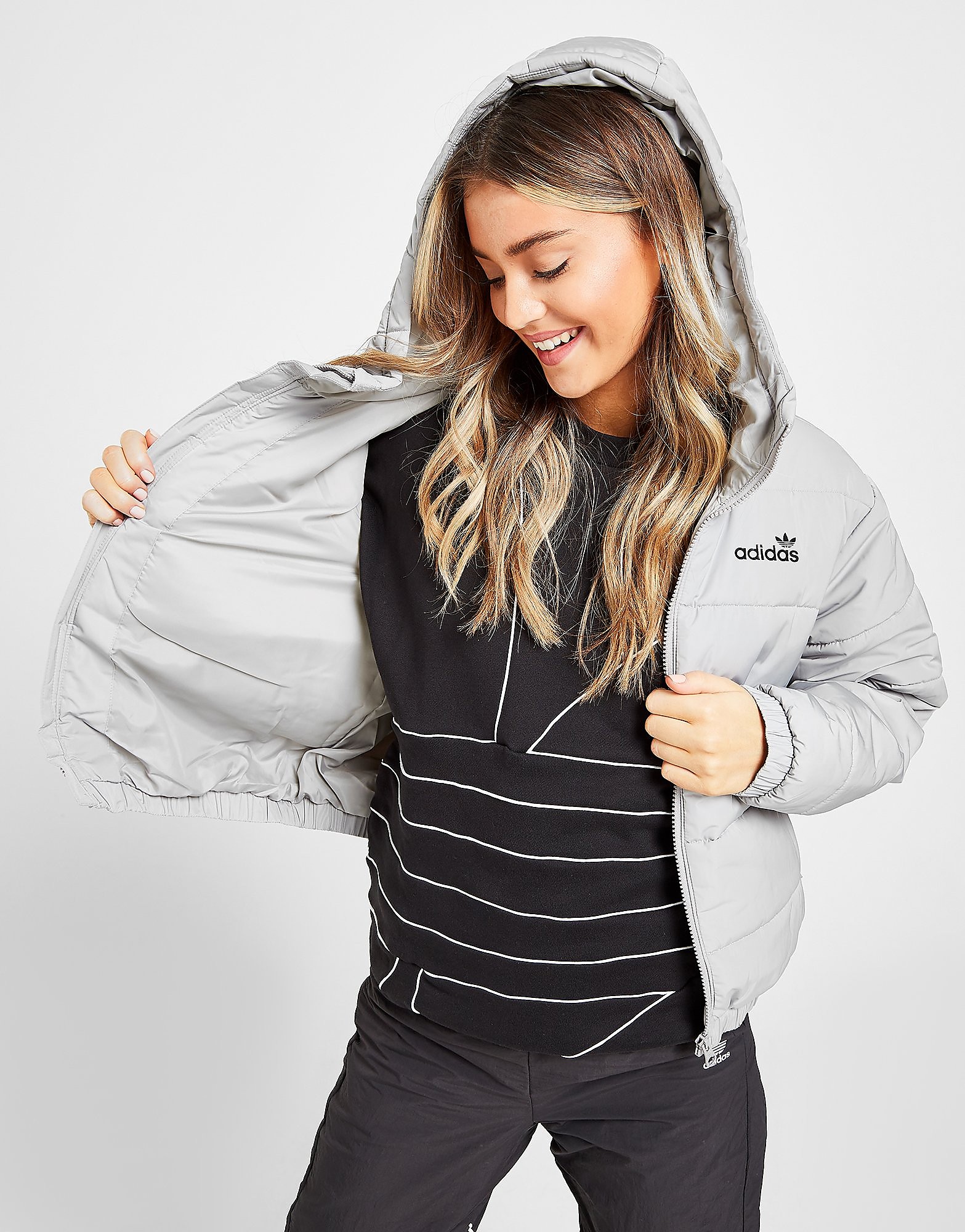 

adidas Originals Linear Jacket - Only at JD - Grey - Womens, Grey
