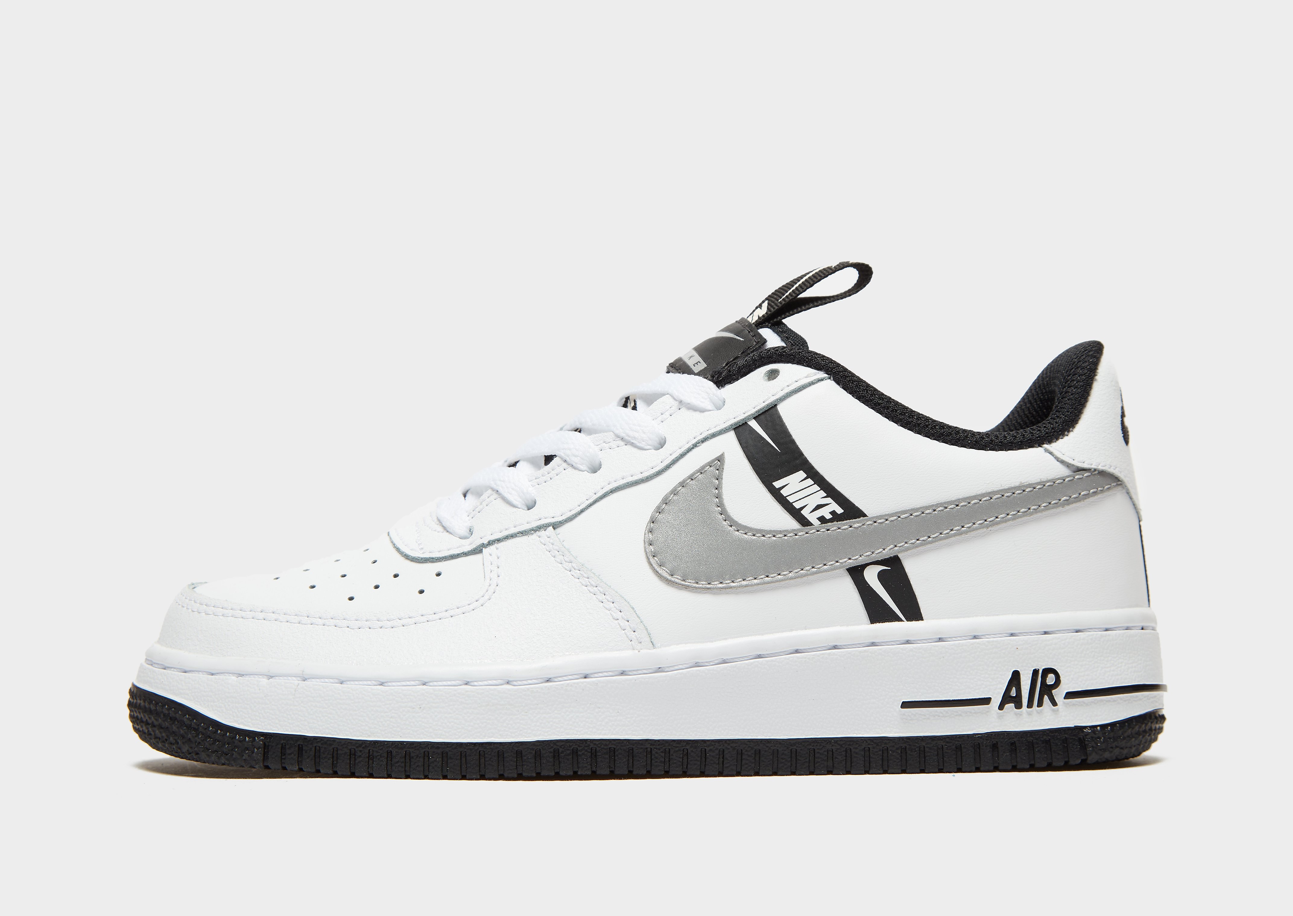 

Nike Air Force 1 Low Junior - White/Reflect Silver/Black/Black - Kids, White/Reflect Silver/Black/Black