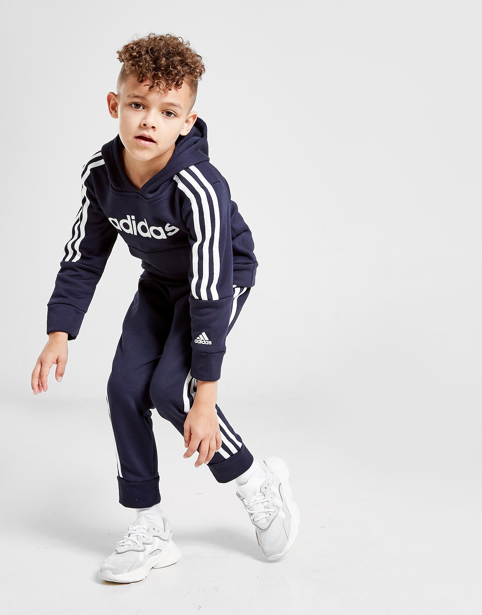 adidas Core Overhead Tracksuit Children - Only at JD - Kids, Laivastonsininen