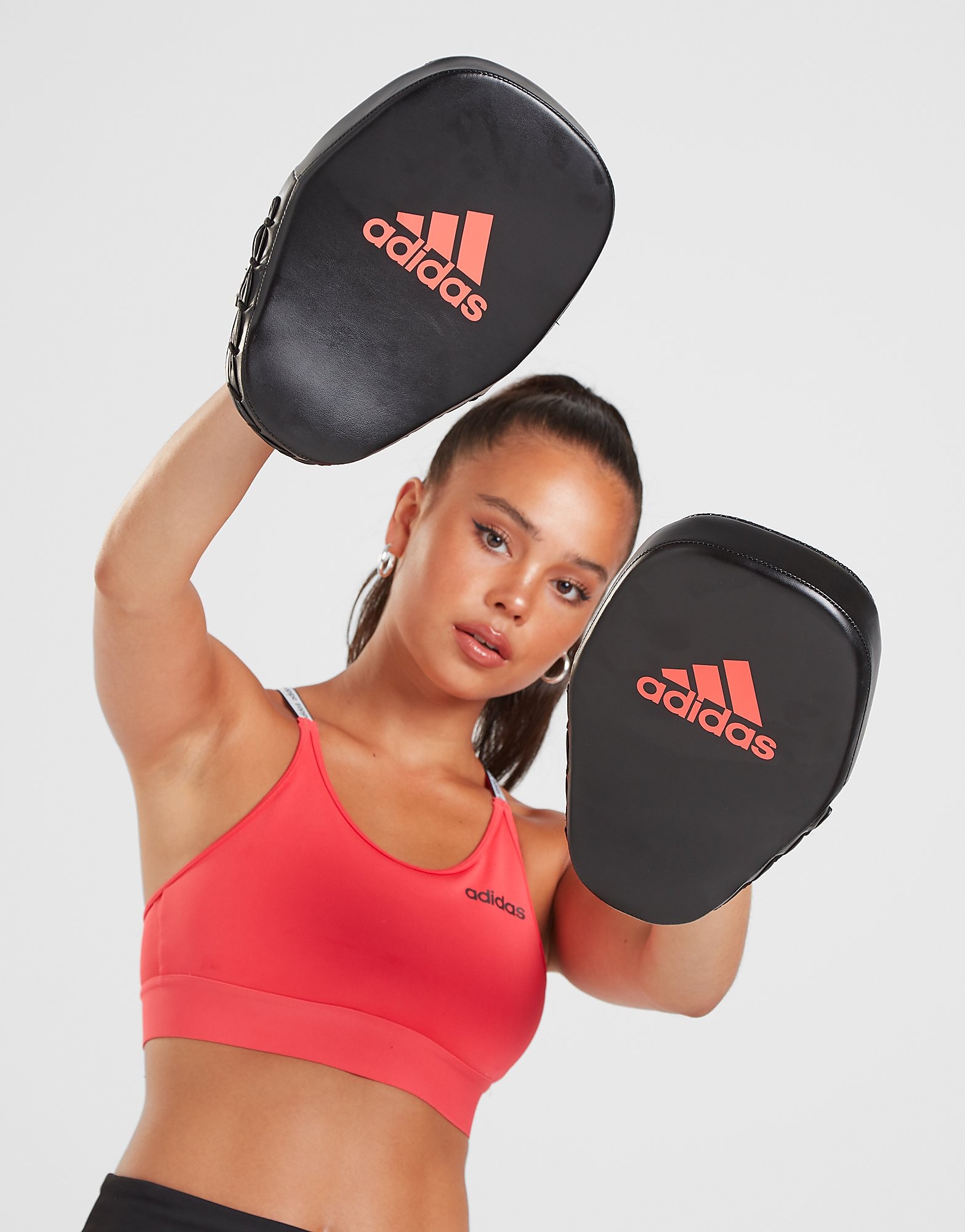 

adidas Hybrid Focus Boxing Mitt Pads - Black - Kids, Black