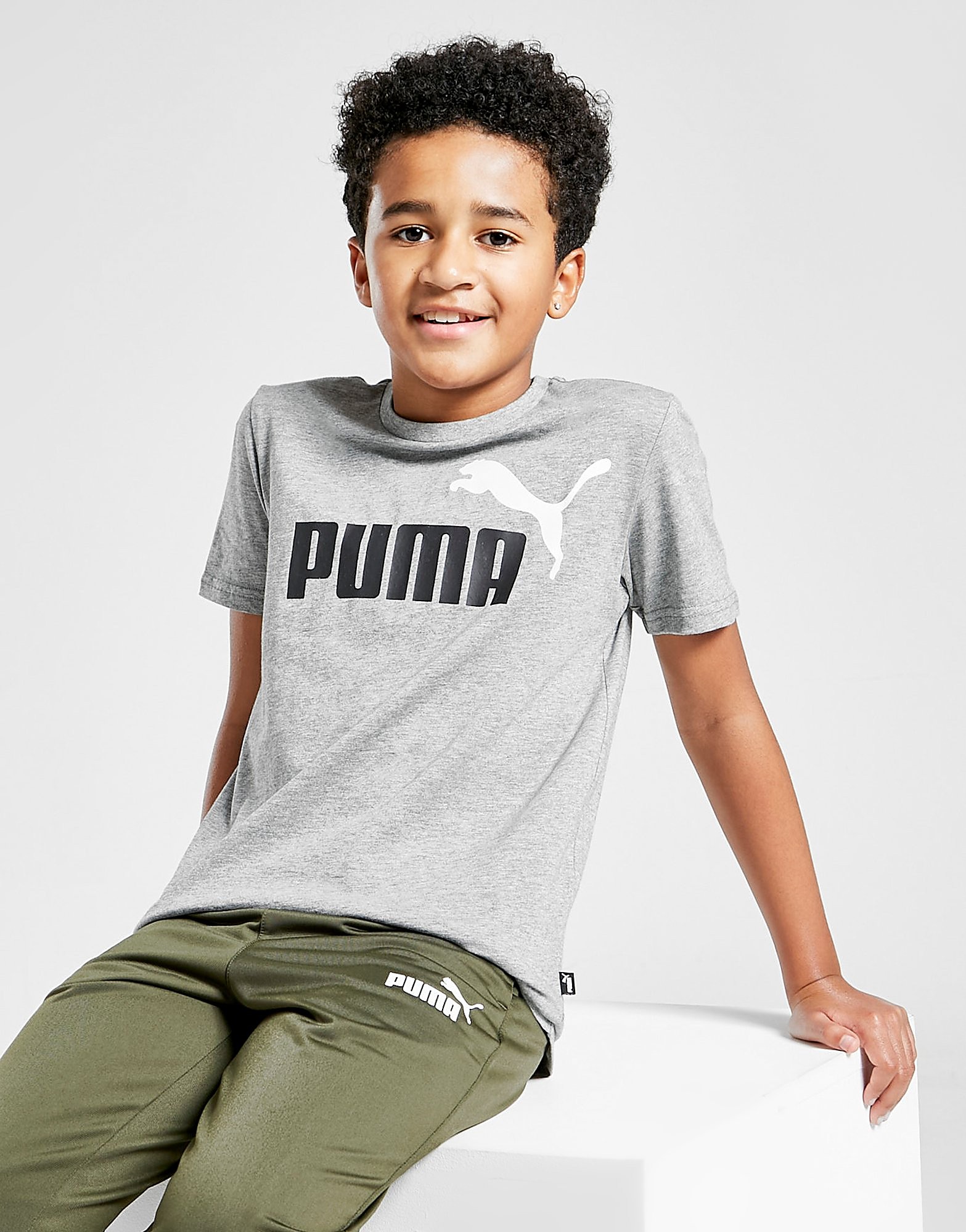 

Puma Essential Logo T-Shirt Junior - Grey - Kids, Grey