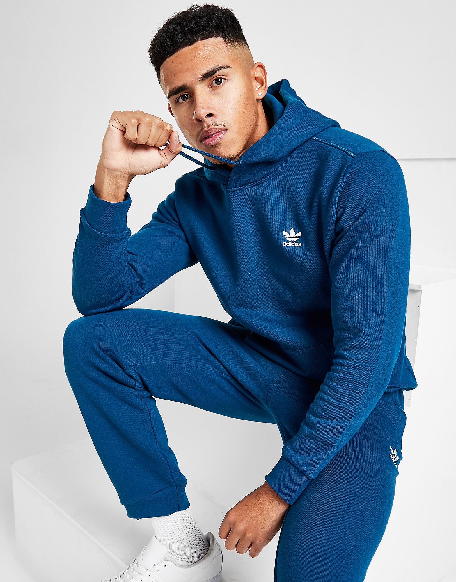 

adidas Originals Trefoil Essential Hoodie - Only at JD - Blue - Mens, Blue