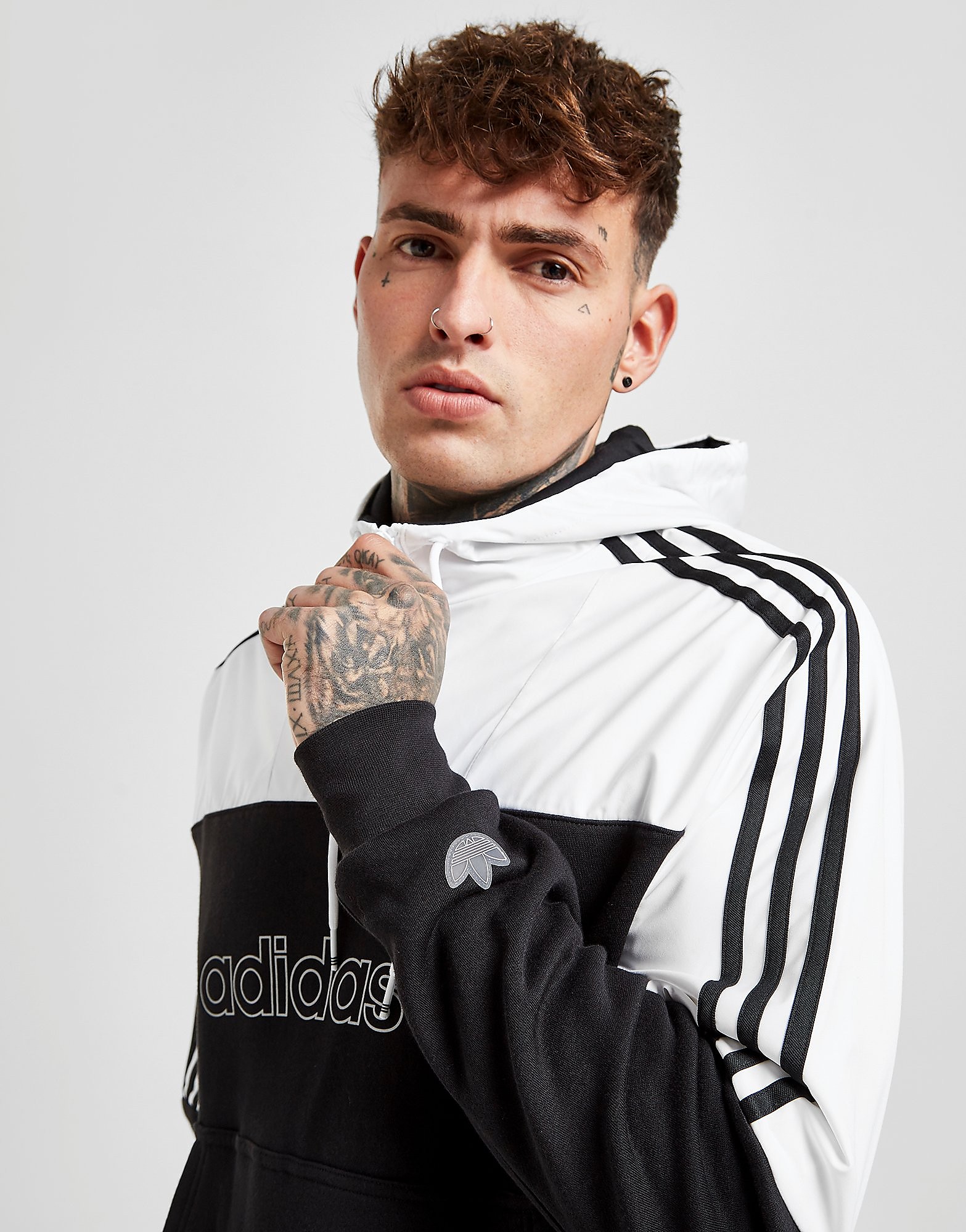 

adidas Originals Outline Hoodie - Only at JD - White - Mens, White