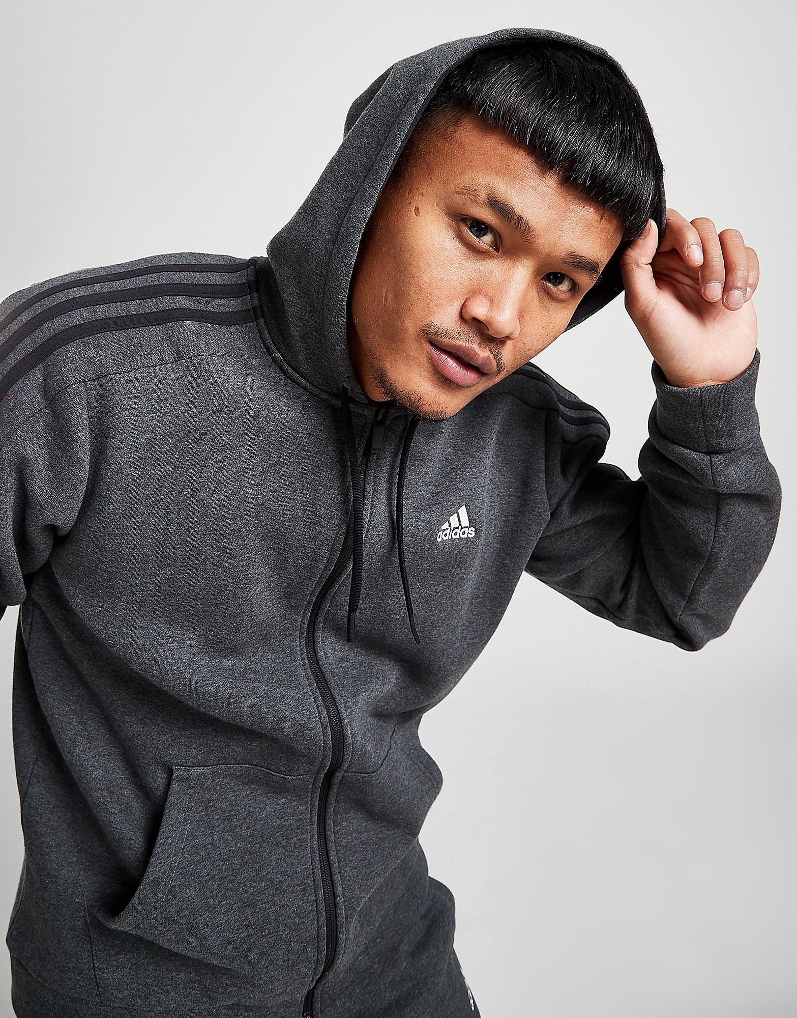 adidas Energize Full Zip Hoodie - Only at JD - Grey - Mens, Grey