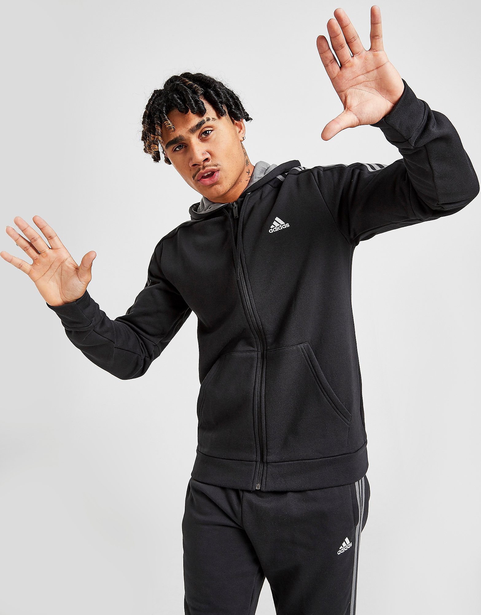 

adidas Energize Full Zip Hoodie - Only at JD - Black - Mens, Black