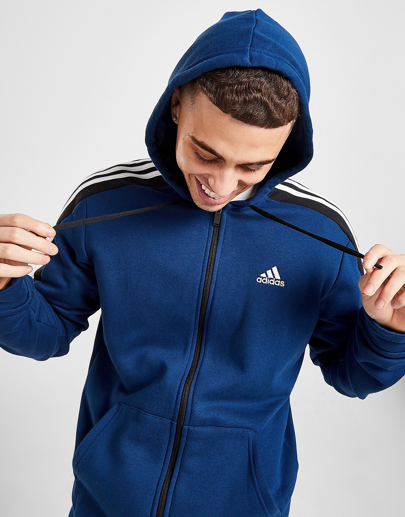 

adidas Energize Full Zip Hoodie - Only at JD - Blue - Mens, Blue
