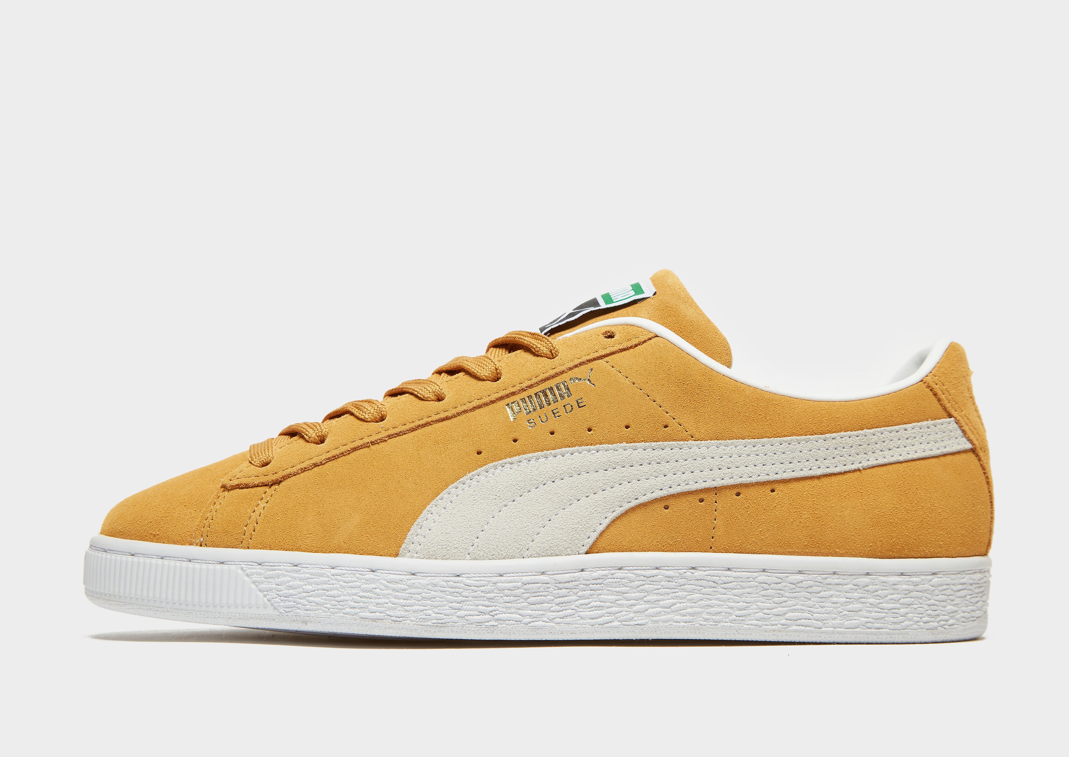 Puma Suede Classic - Yellow/White - Mens, Yellow/White