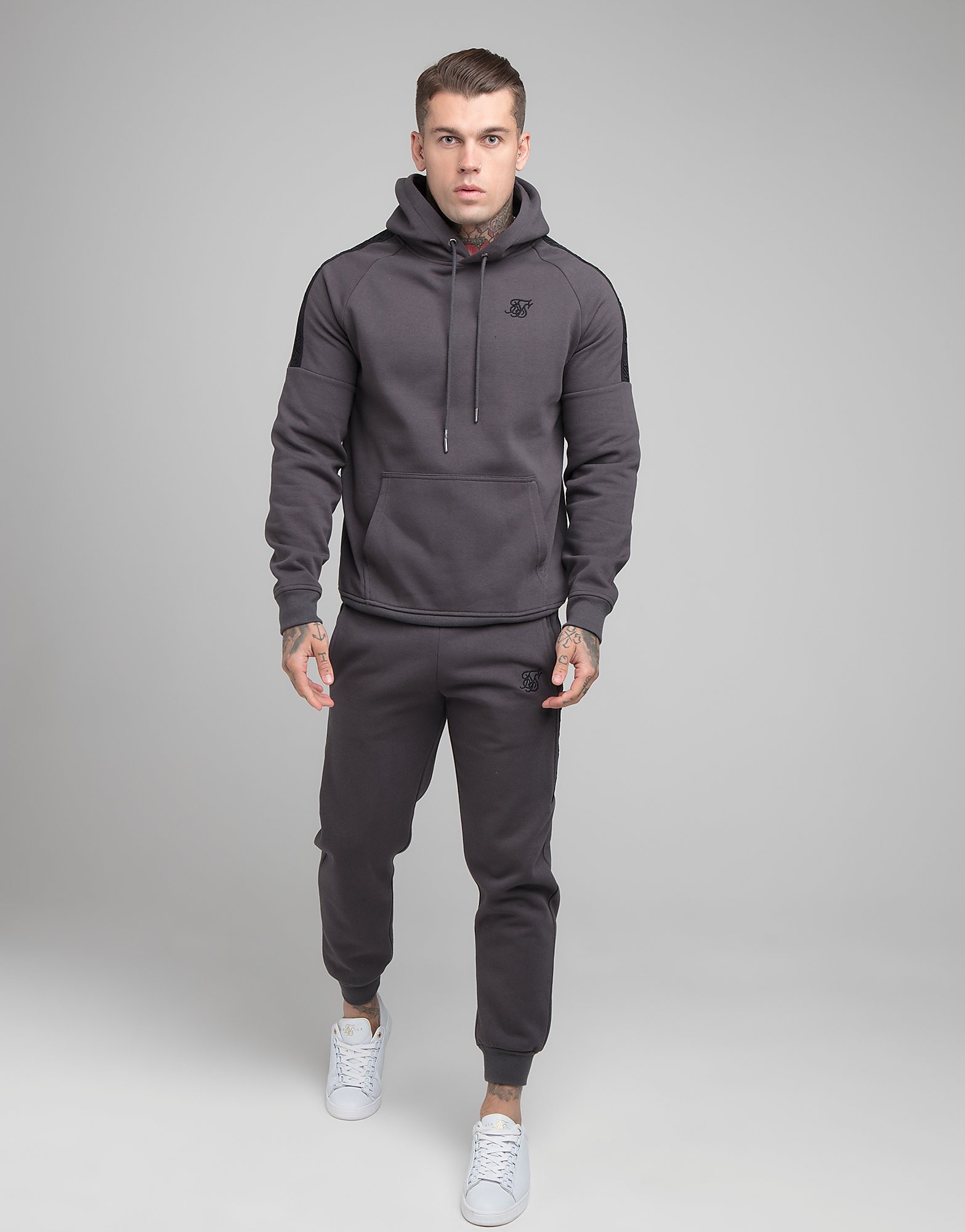 

SikSilk Tape Fleece Joggers - Only at JD - Grey - Mens, Grey