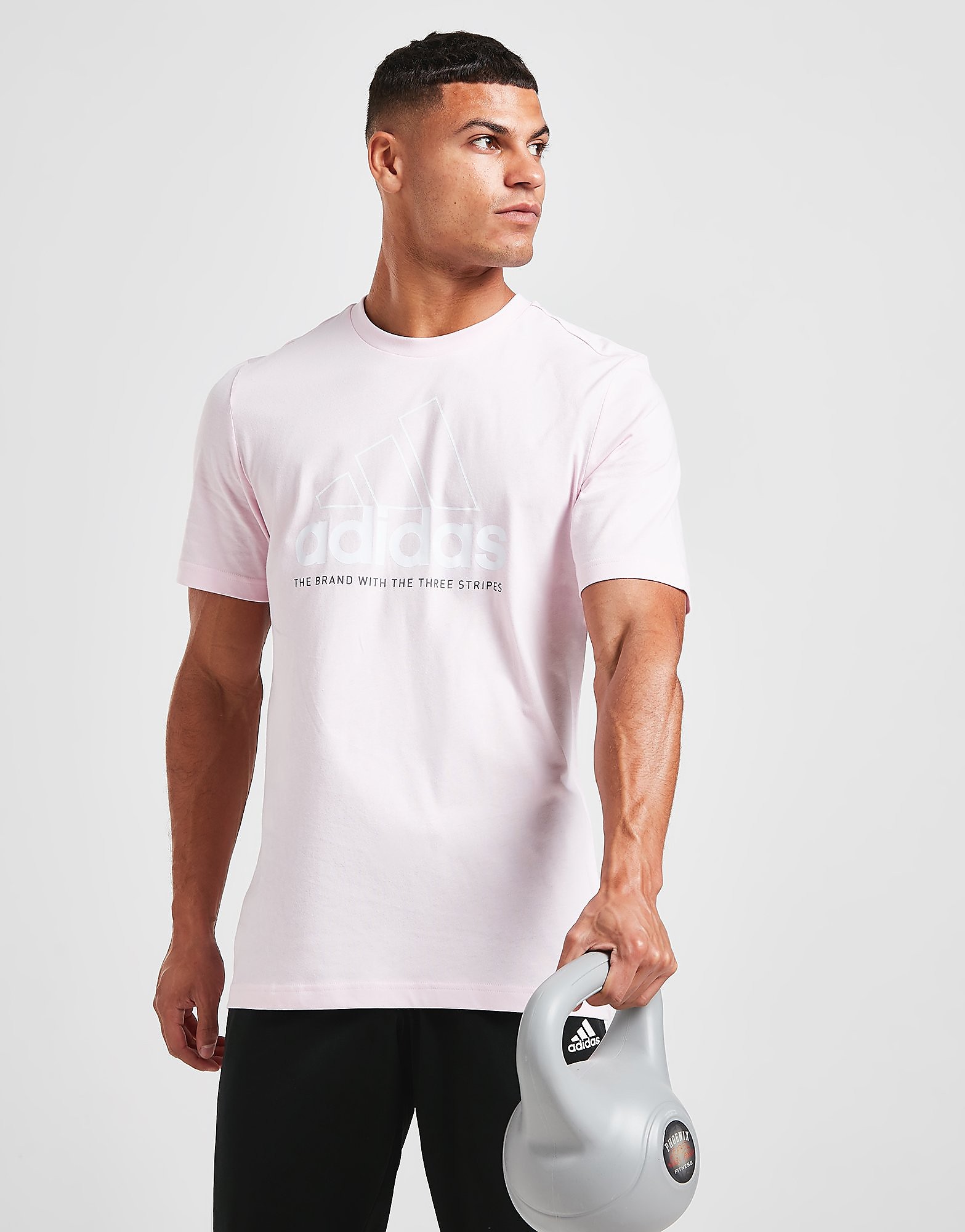 

adidas Badge of Sport Outline T-Shirt - Only at JD - Pink - Mens, Pink