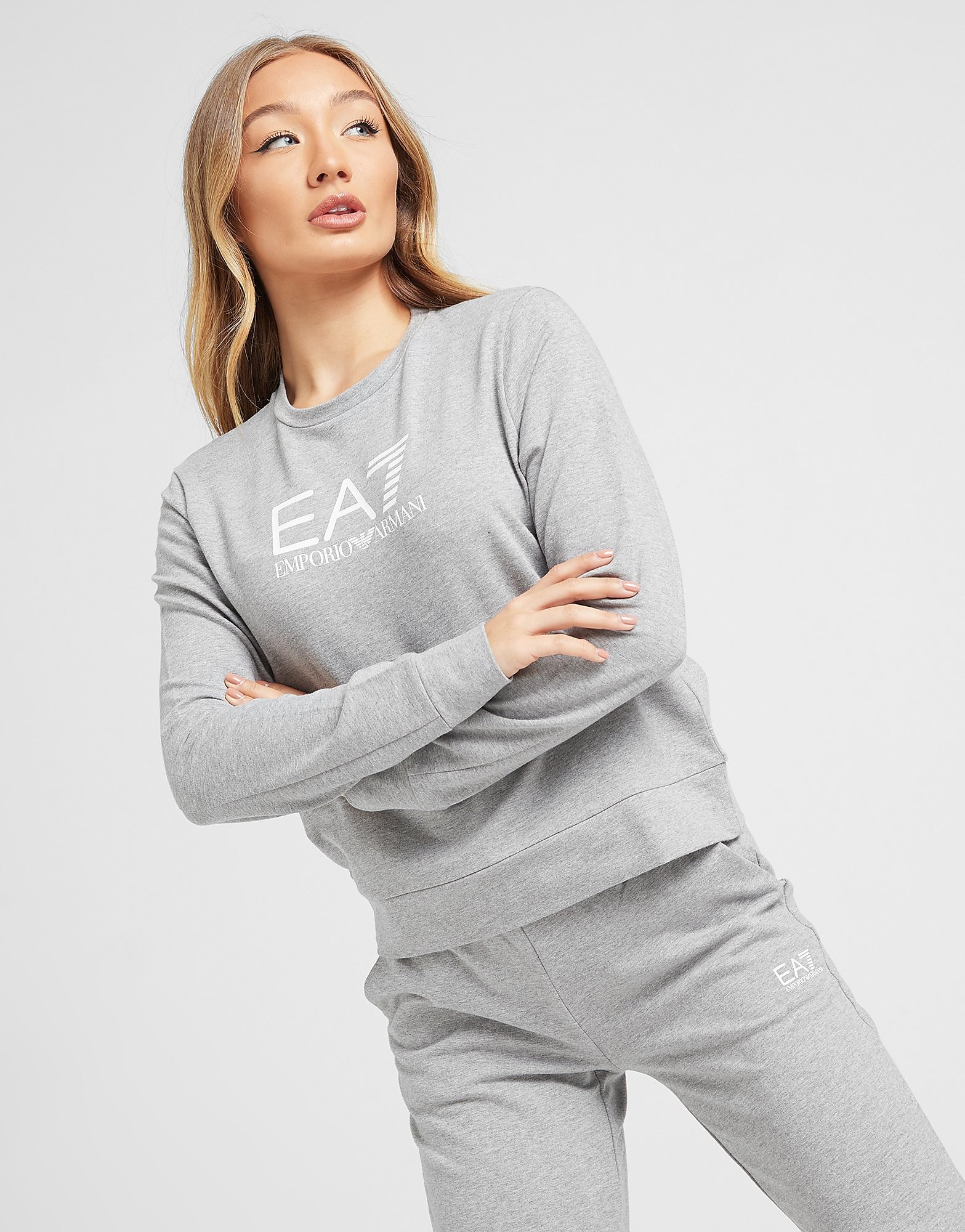 

Emporio Armani EA7 Long Sleeve T-Shirt Tracksuit Women's - Grey, Grey