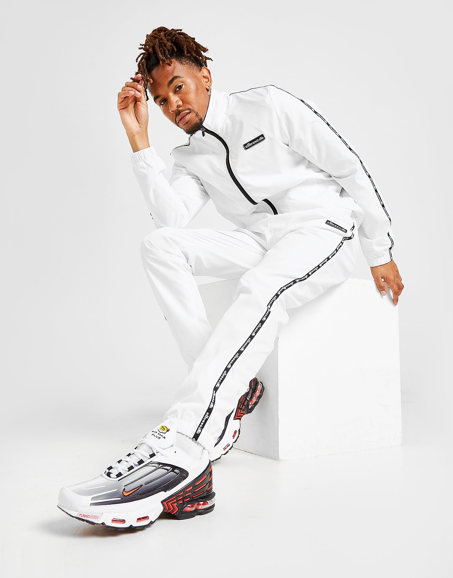 

Ellesse Ramy Tape Tracksuit - Only at JD - White/Black - Mens, White/Black