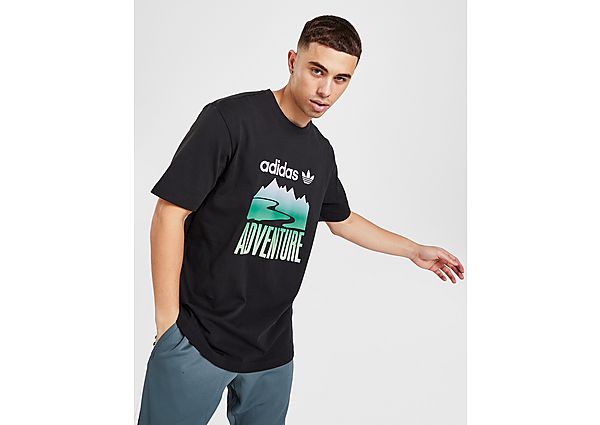 adidas Originals T-shirt Adventure Mountain Logo - Black, Black