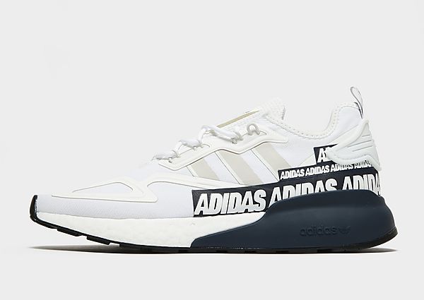 adidas Originals Chaussure ZX 2K Boost - Cloud White / Grey One / Collegiate Navy, Cloud White / Gre