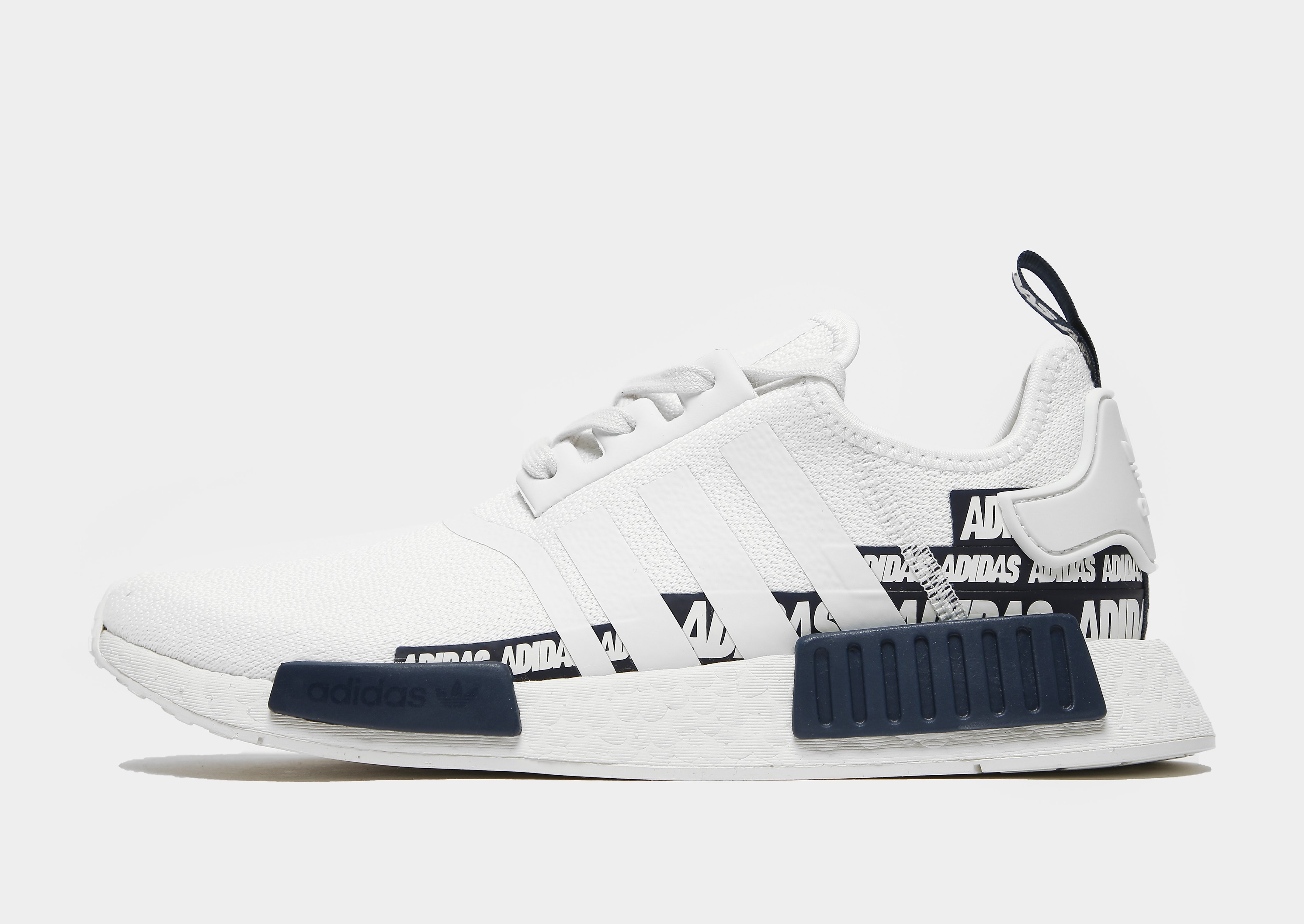 

adidas Originals NMD_R1 - Crystal White / Crystal White / Collegiate Navy/Navy - Womens, Crystal White / Crystal White / Collegiate Navy/Navy