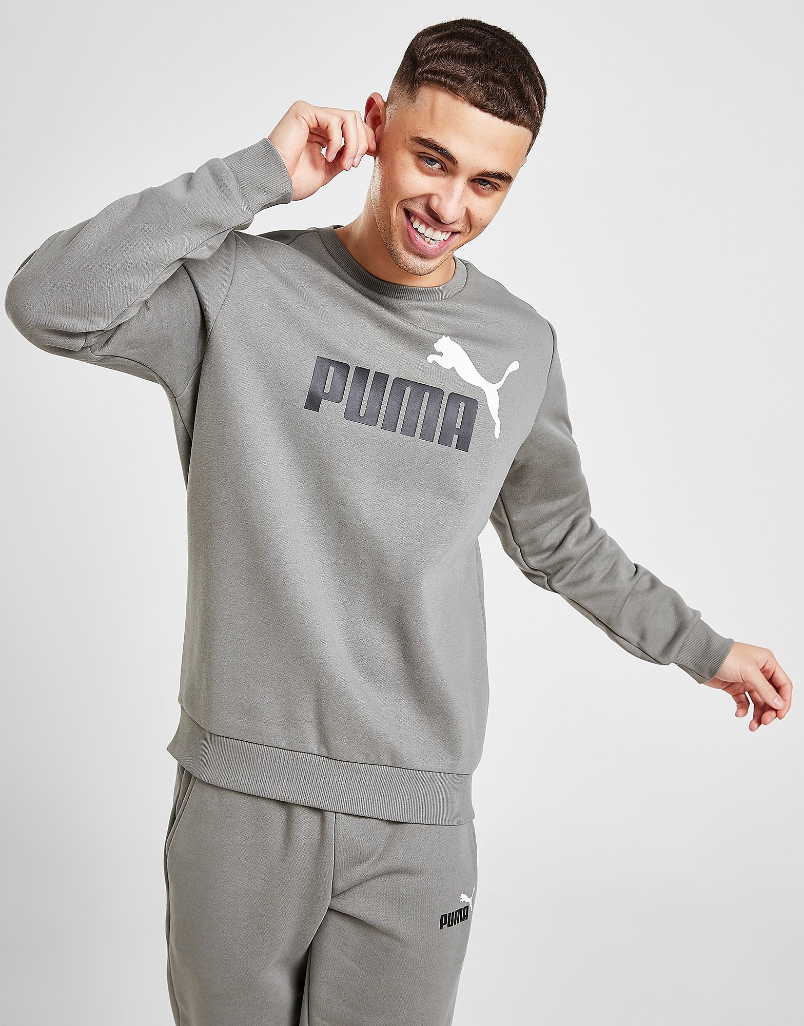 

Puma Core Logo Crew Sweatshirt - Grey - Mens, Grey