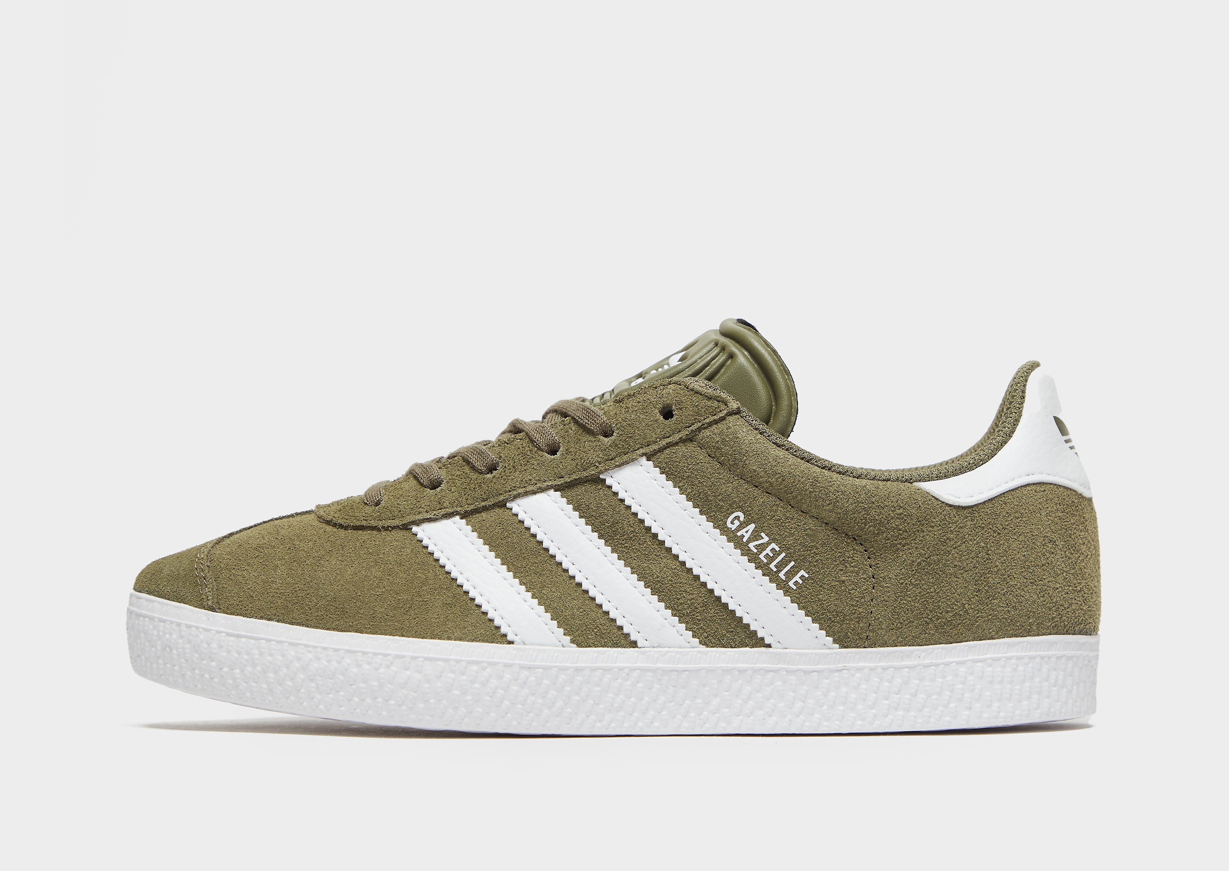 

adidas Originals Gazelle Junior - Raw Khaki / Cloud White / Cloud White - Kids, Raw Khaki / Cloud White / Cloud White