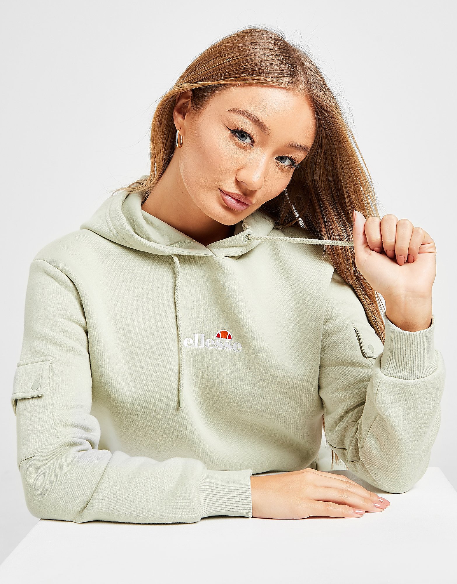 

Ellesse Cargo Crop Hoodie - Only at JD - Green - Womens, Green