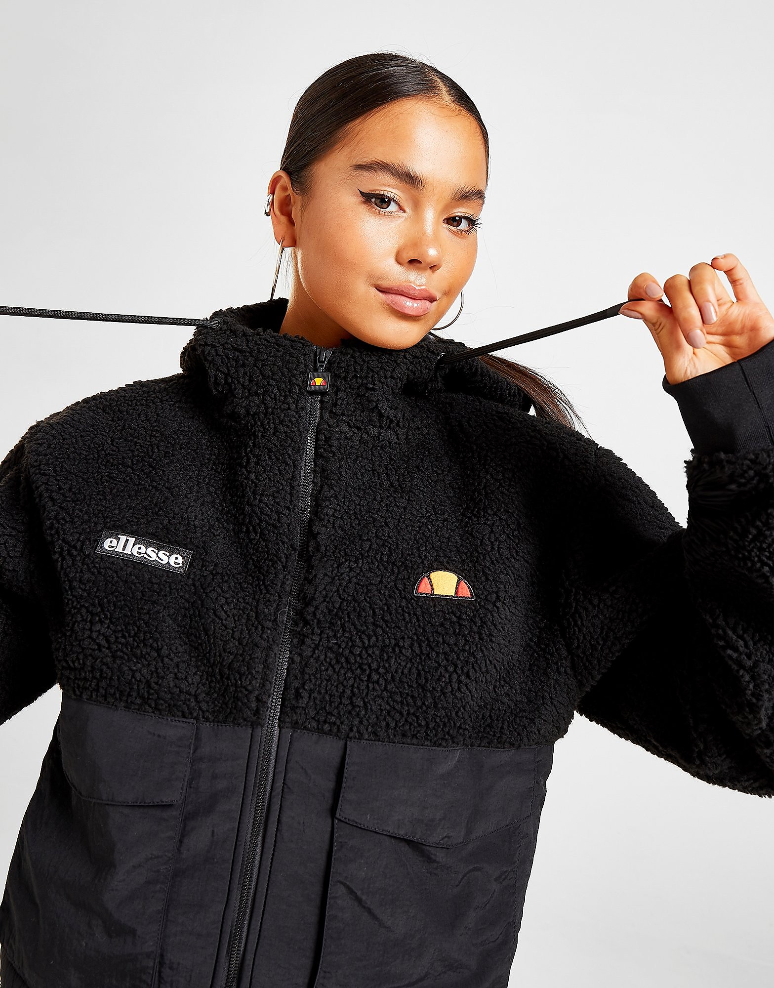 

Ellesse Sherpa Full Zip Jacket - Only at JD - Black - Womens, Black