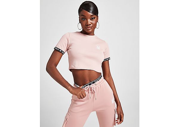 SikSilk T-Shirt Crop Rib Tape Femme