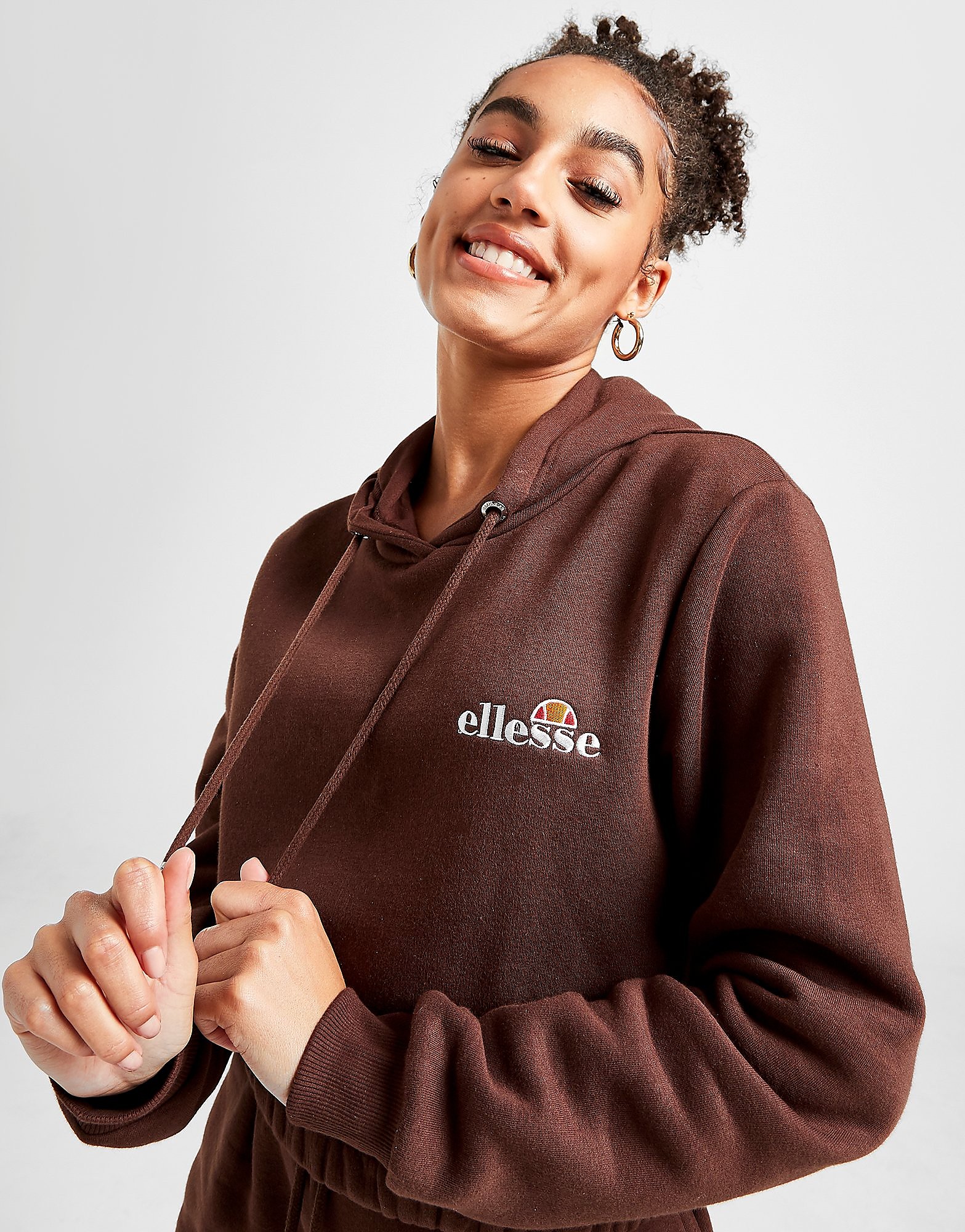 

Ellesse Core Crop Overhead Hoodie - Only at JD - Brown - Womens, Brown