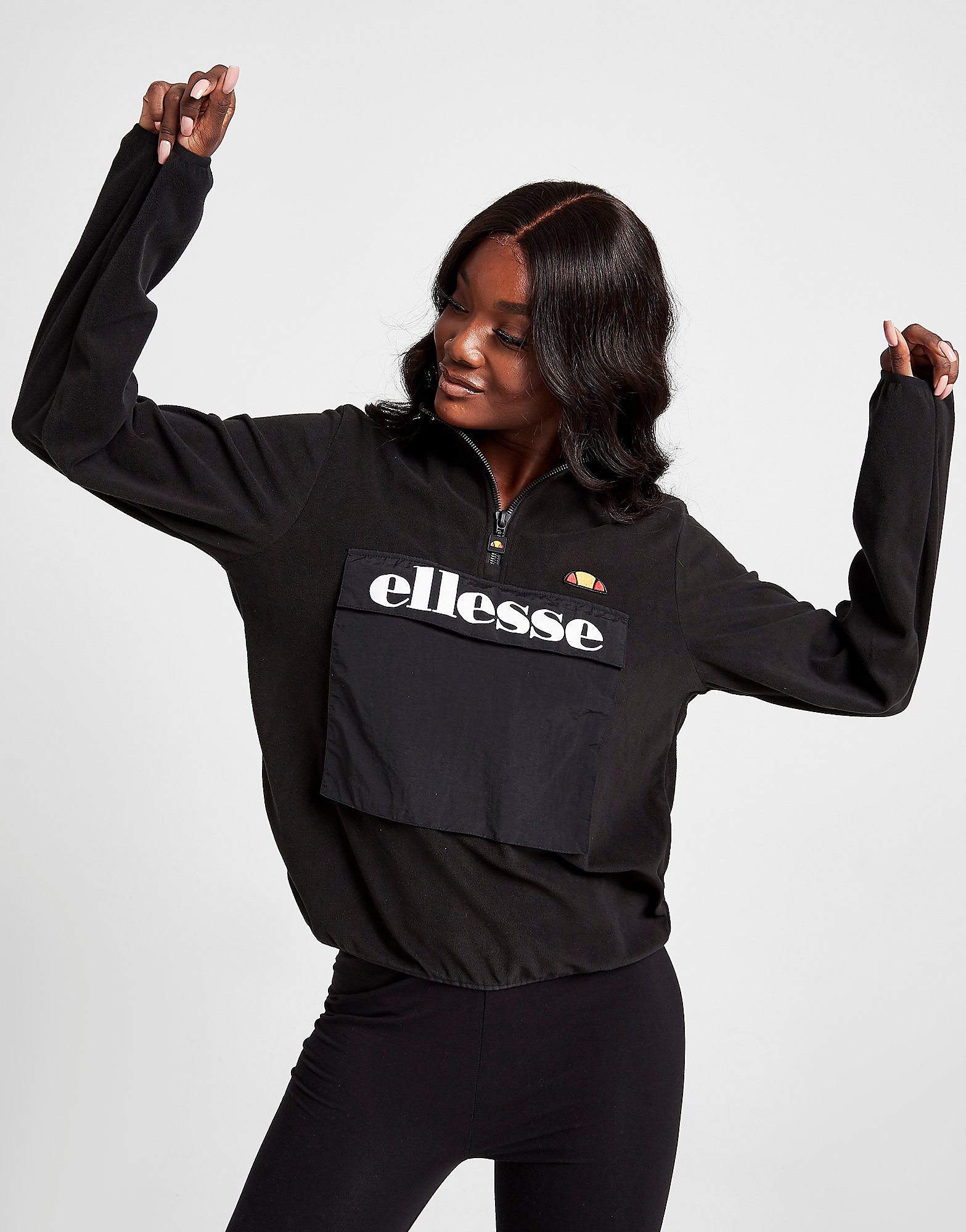

Ellesse Micro Fleece 1/4 Zip Sweatshirt - Only at JD - Black - Womens, Black
