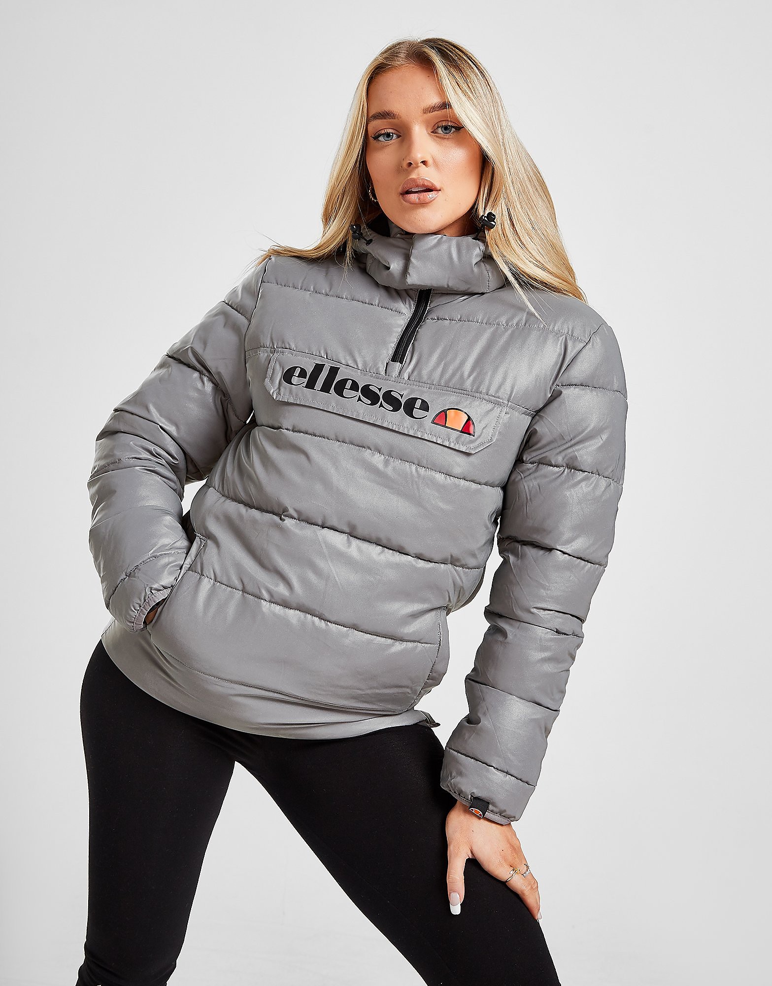 

Ellesse Reflective Overhead Padded Jacket - Only at JD - Silver - Womens, Silver